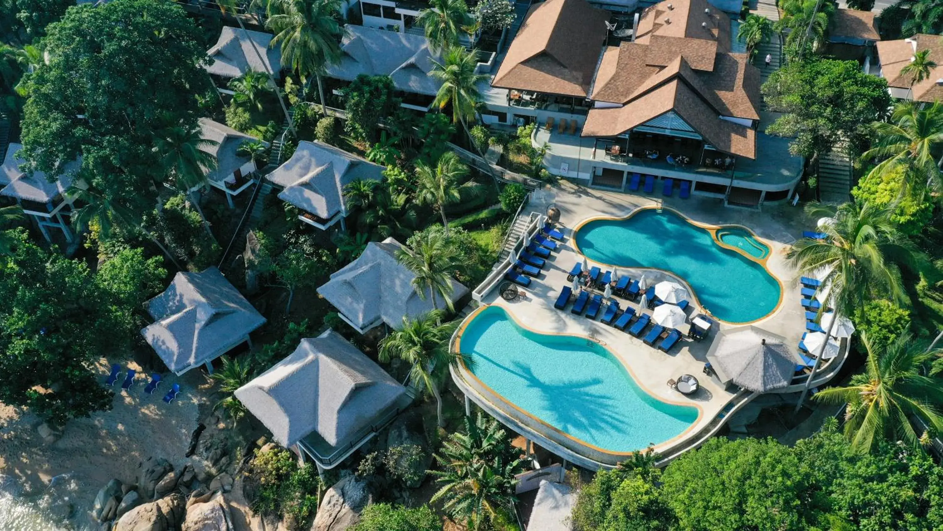 Bird's eye view, Bird's-eye View in Coral Cliff Beach Resort Samui - SHA Plus