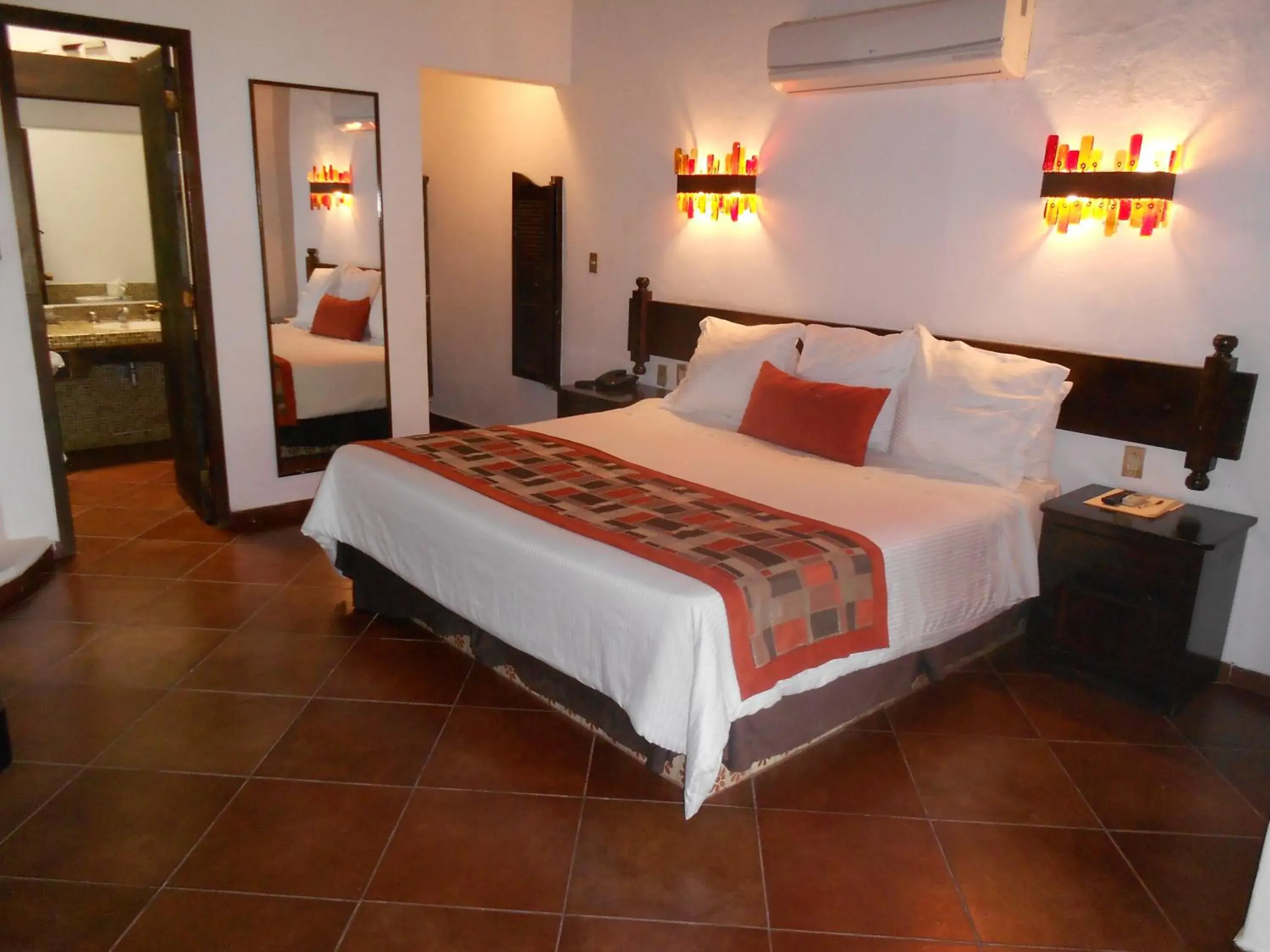 Bed in Hotel Hacienda Taboada (Aguas Termales)