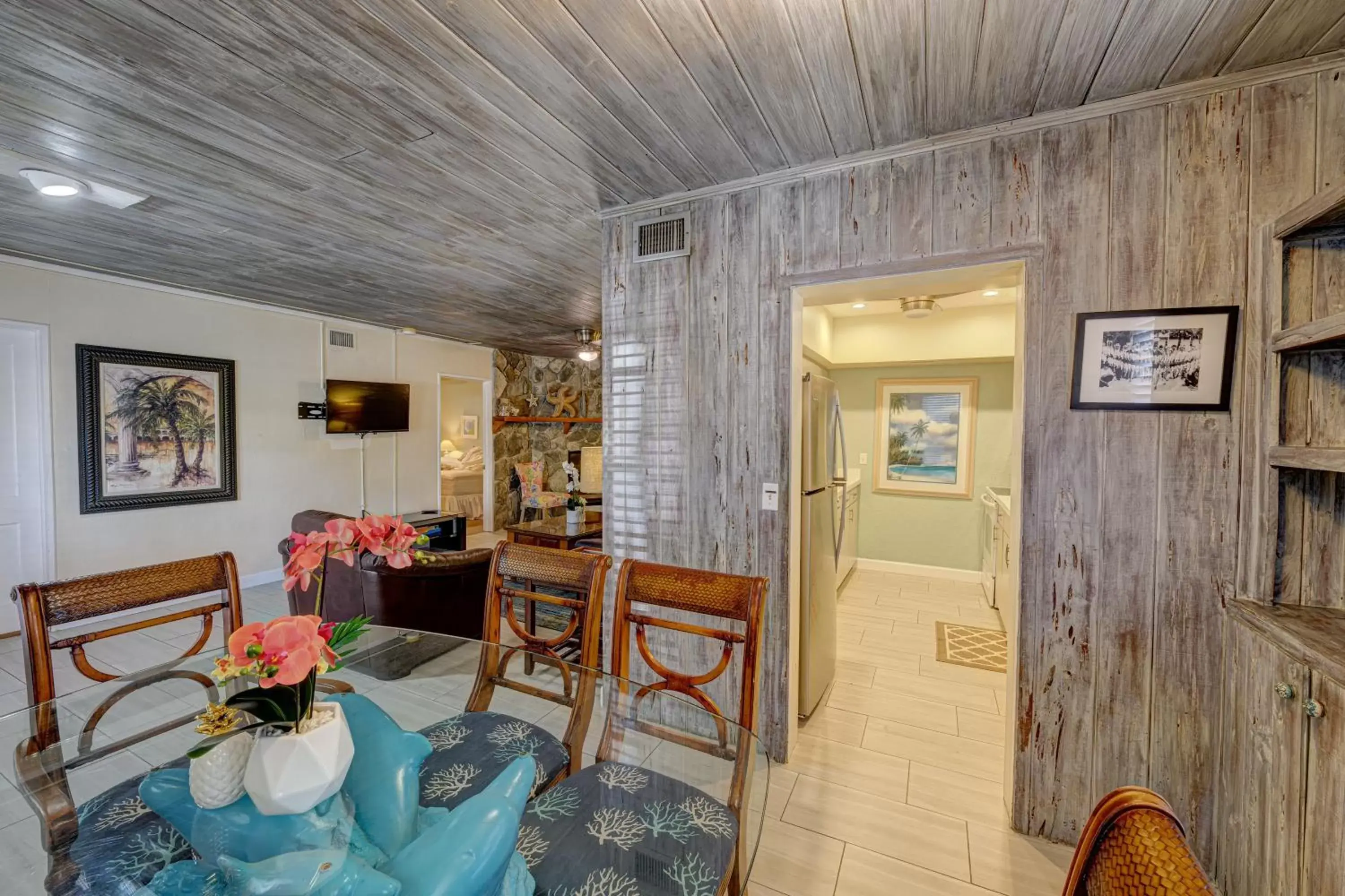 Living room, Dining Area in The Ringling Beach House