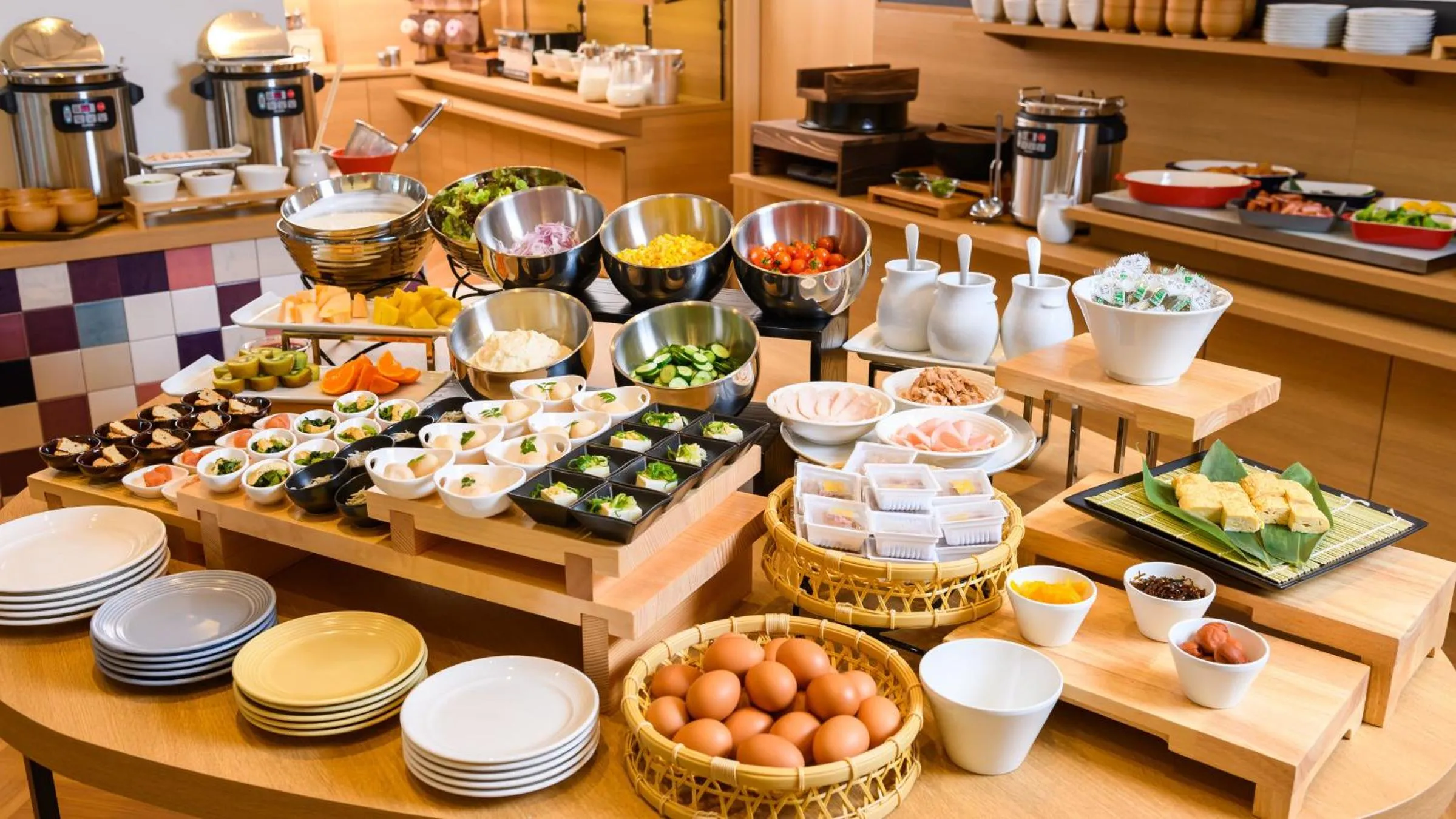 Buffet breakfast in Hotel Sobial Namba Daikokucho