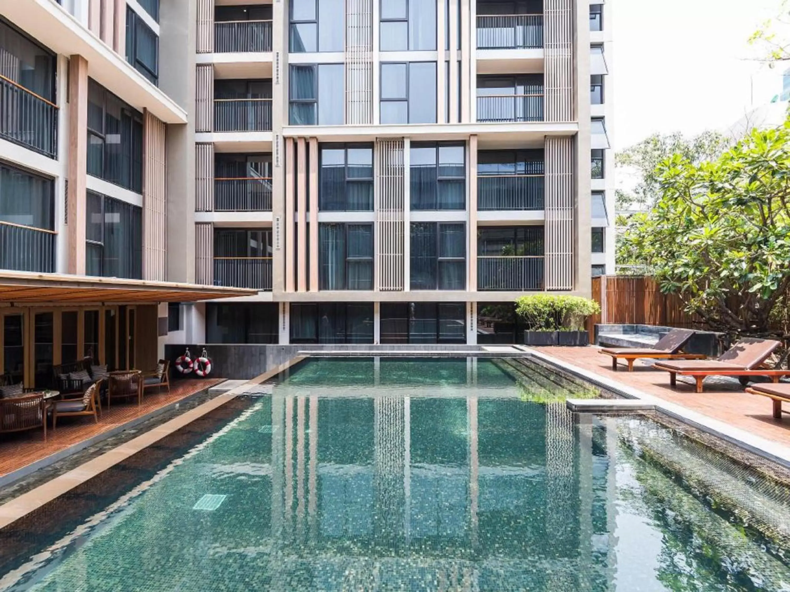 Property building, Swimming Pool in Arcadia Suites Bangkok