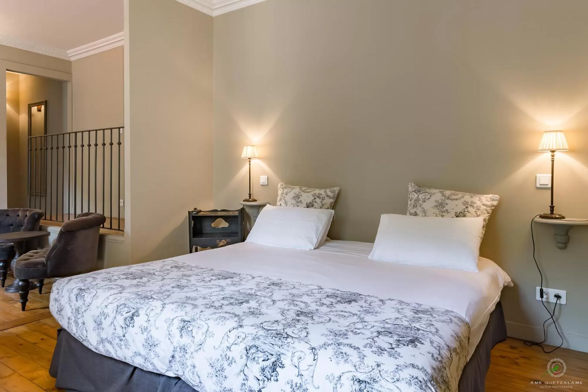 Bed in Hôtel Restaurant Spa Le Sauvage