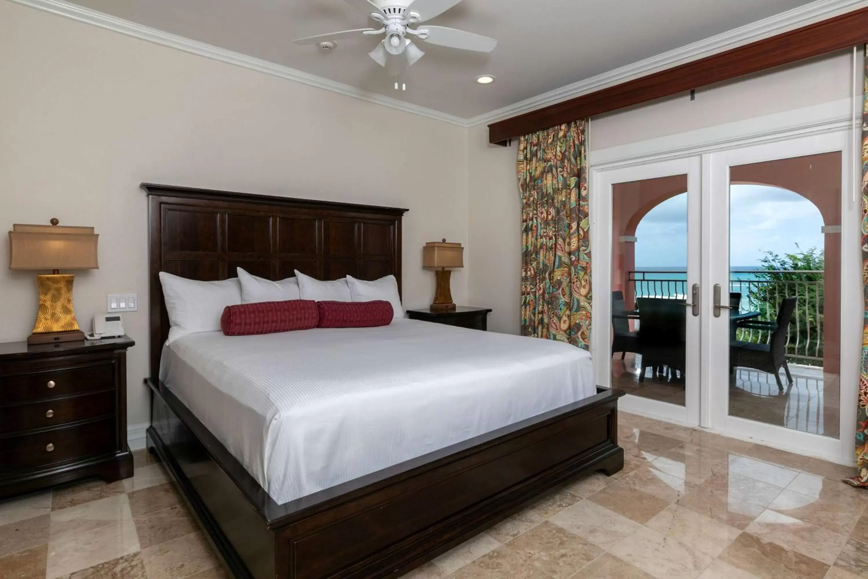 Bed in The Buccaneer Beach & Golf Resort