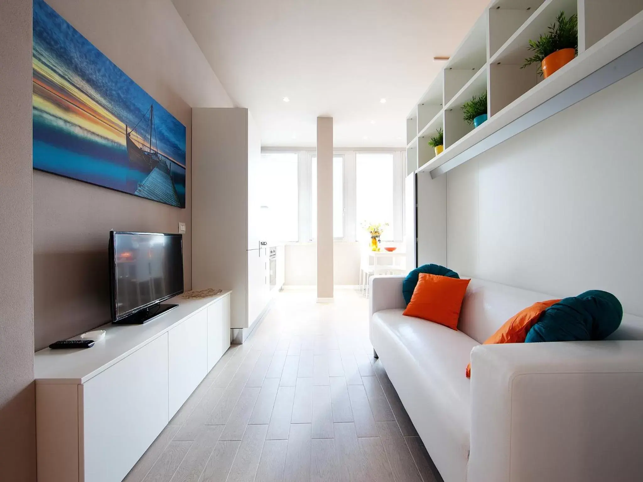TV and multimedia, Seating Area in La Farina Apartments