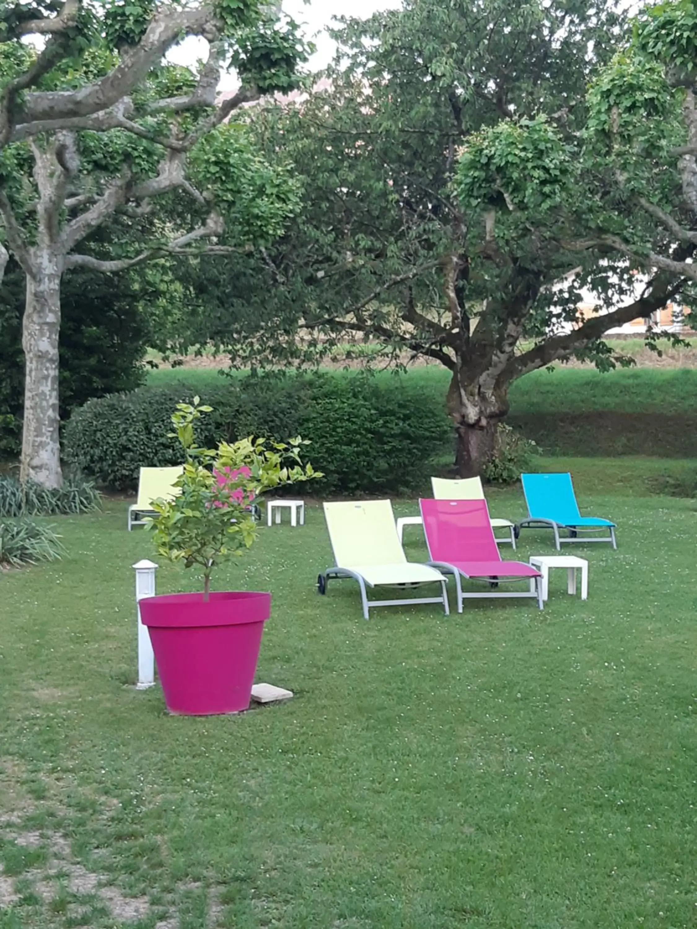 Garden view, Garden in Logis Auberge Saint Simond