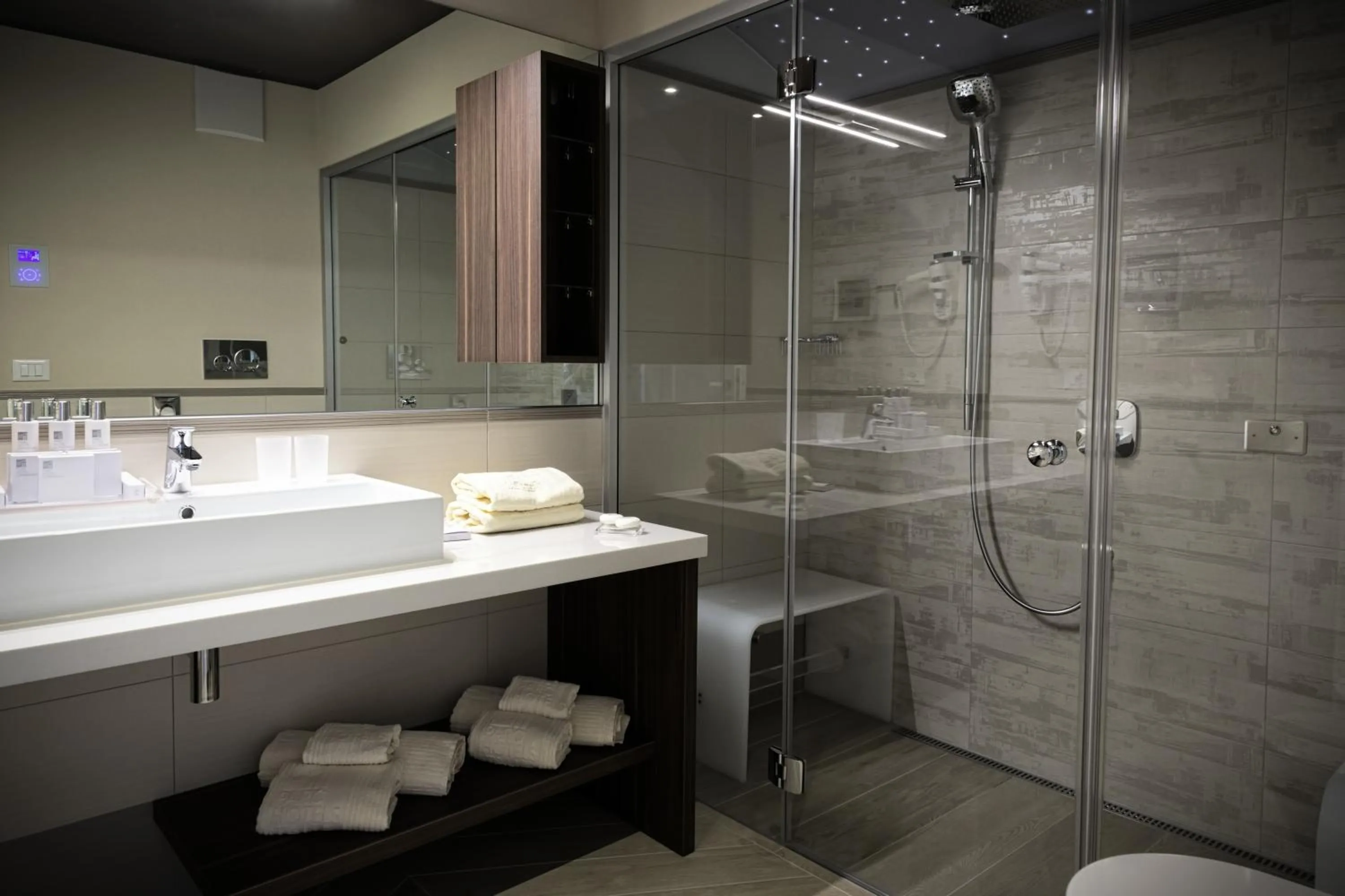 Shower in Parc Hotel Germano Suites & Apartments
