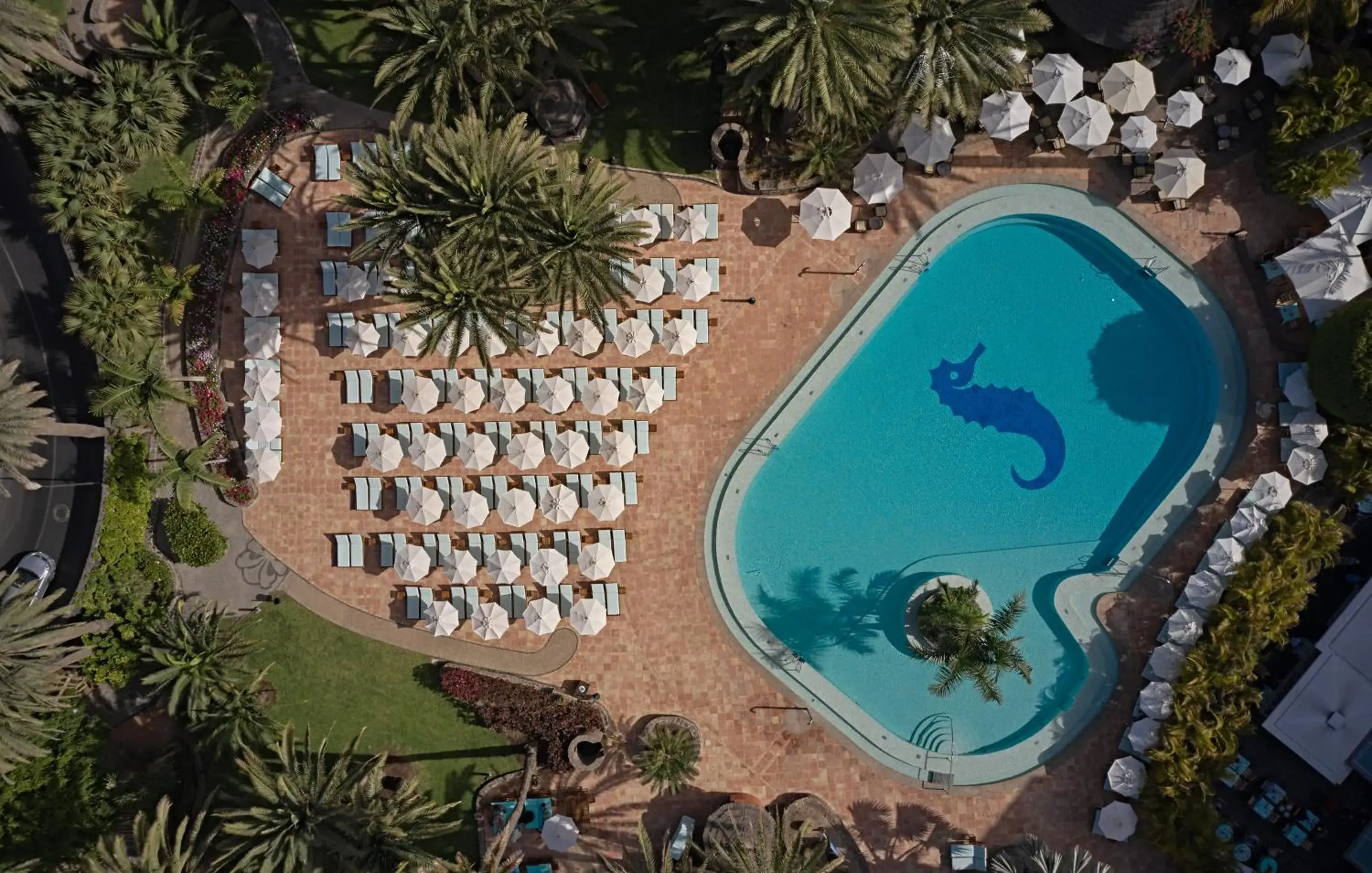 Bird's eye view, Pool View in Seaside Palm Beach