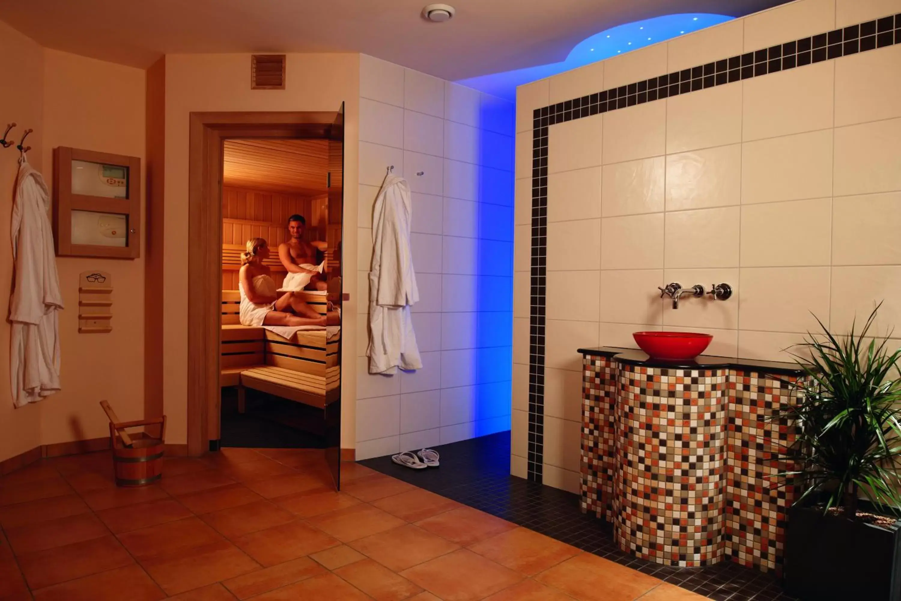 Sauna, Bathroom in Parkhotel Neustadt