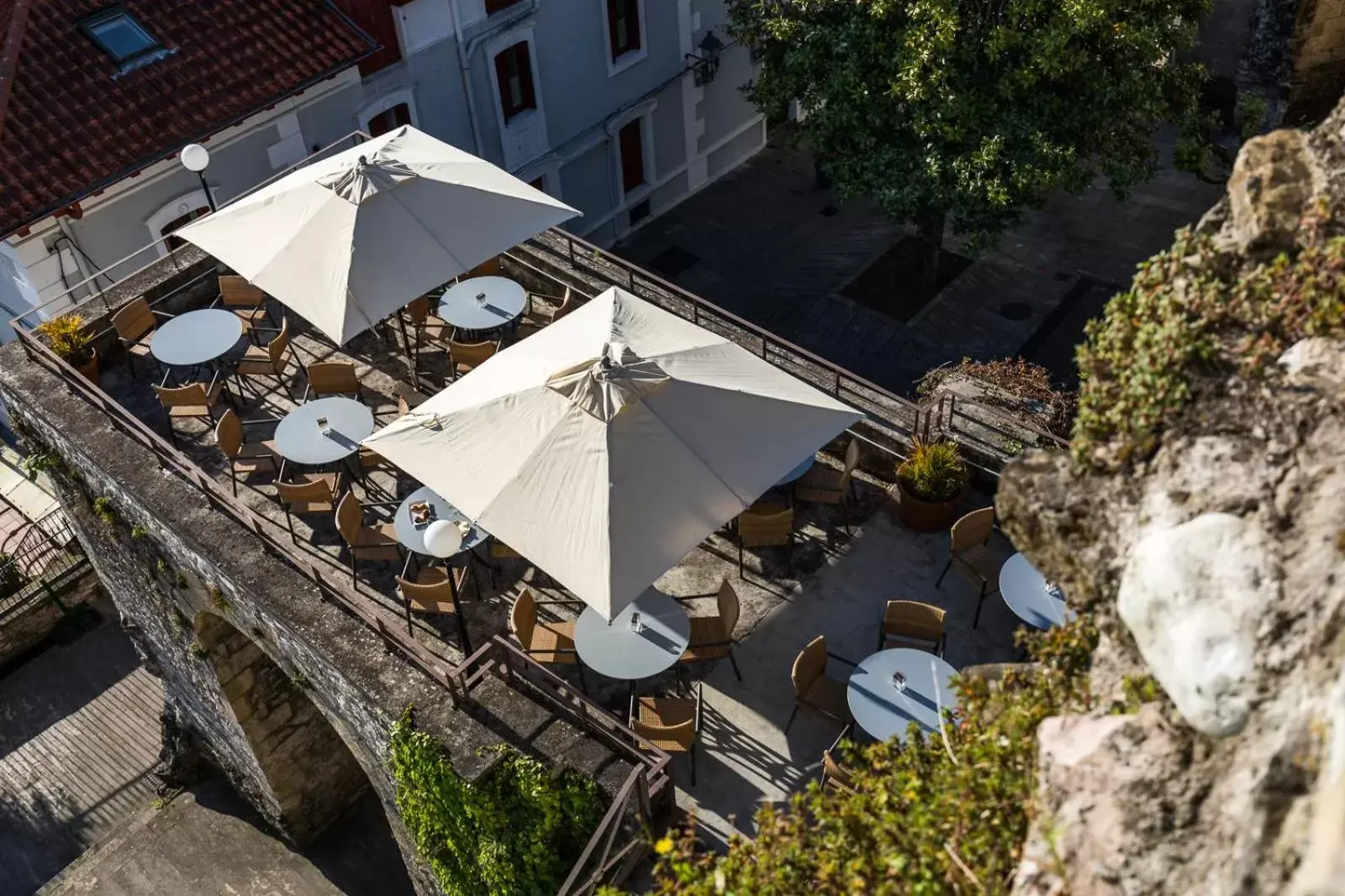 Bird's eye view in Parador de Hondarribia