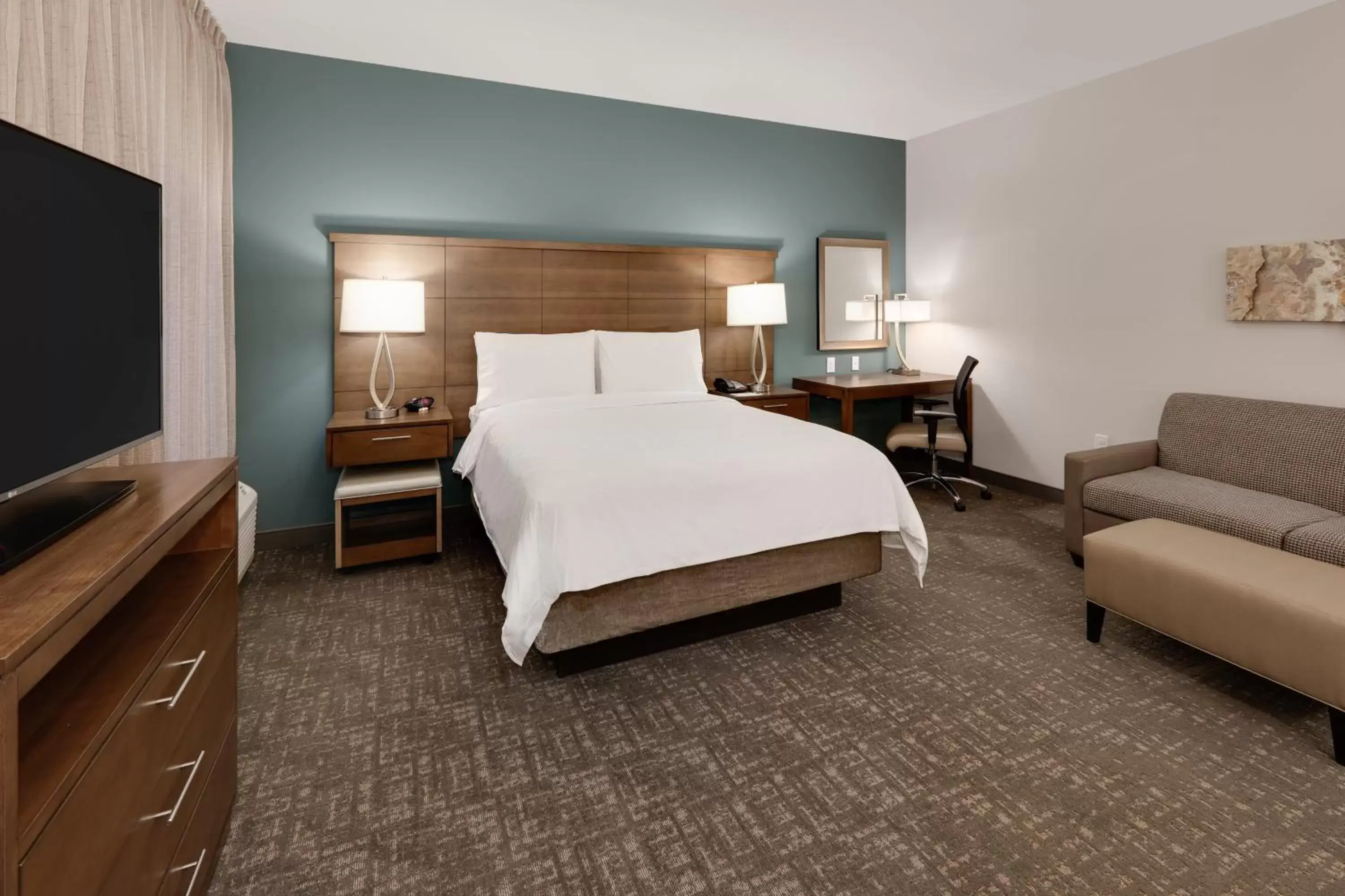 Bedroom, Bed in Staybridge Suites - Oklahoma City - Downtown, an IHG Hotel