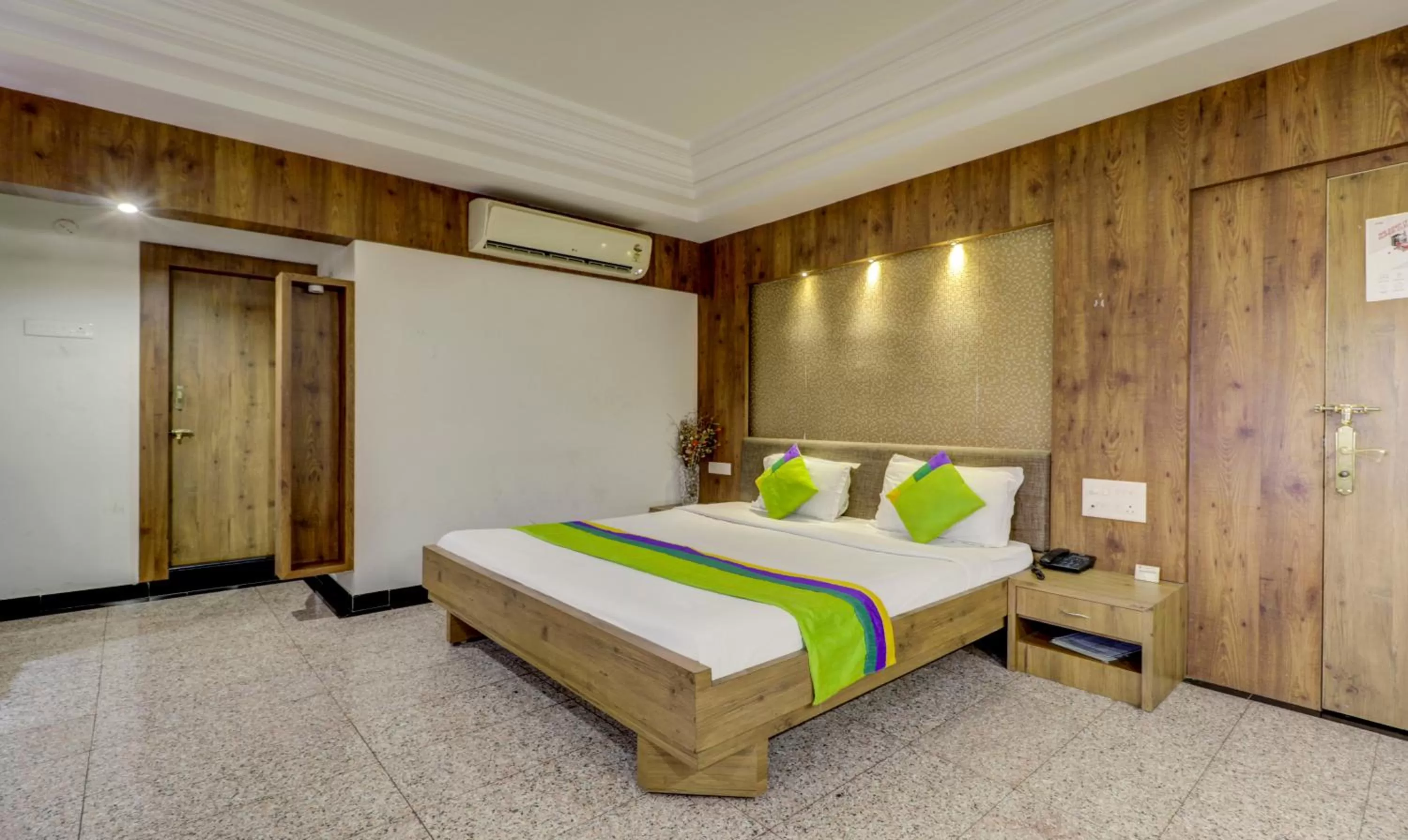 Bed in Treebo Trend Orange City