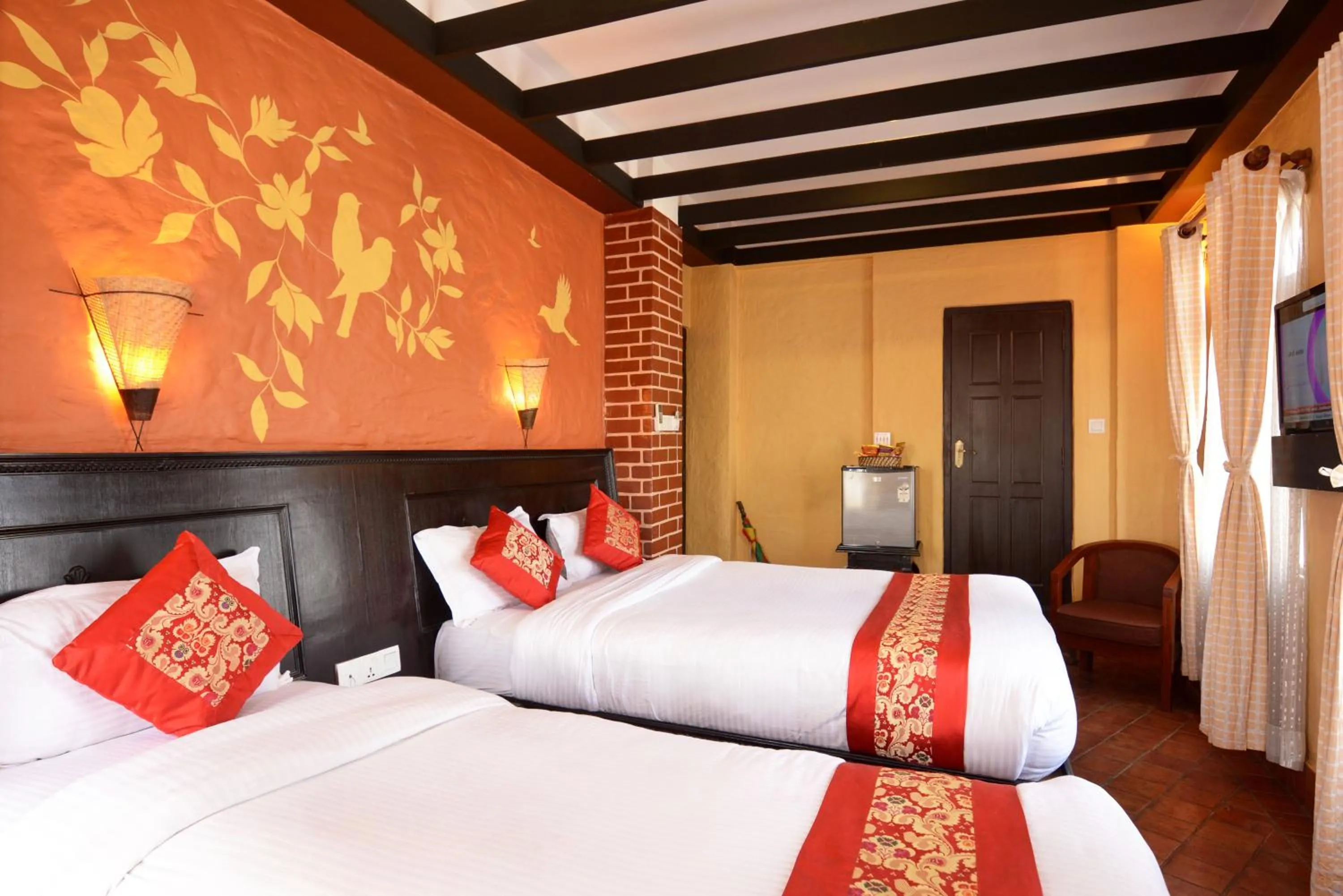 Bed in Kasthamandap Boutique Hotel