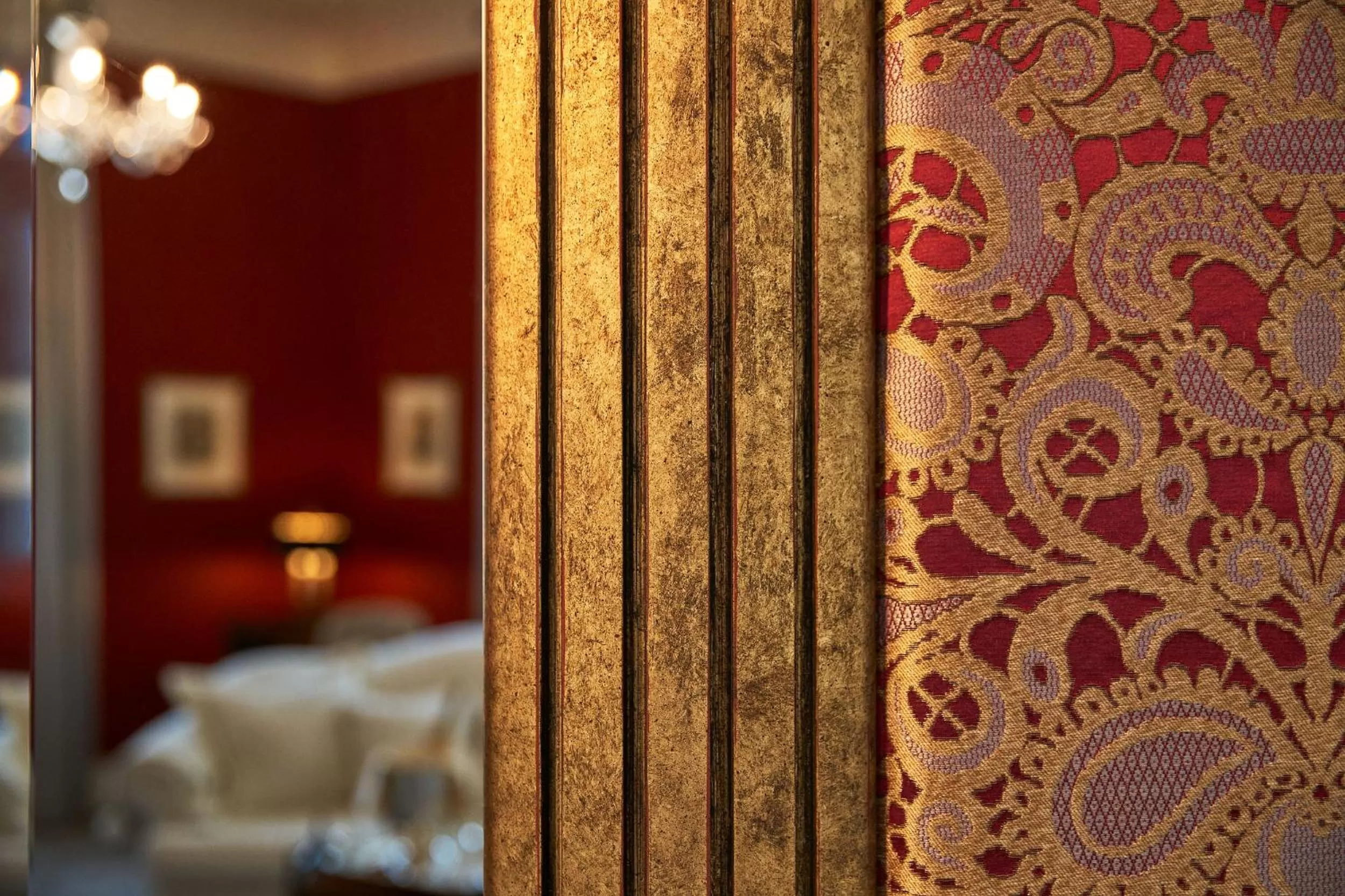 Decorative detail, Bed in Grand Hotel Duchi d'Aosta