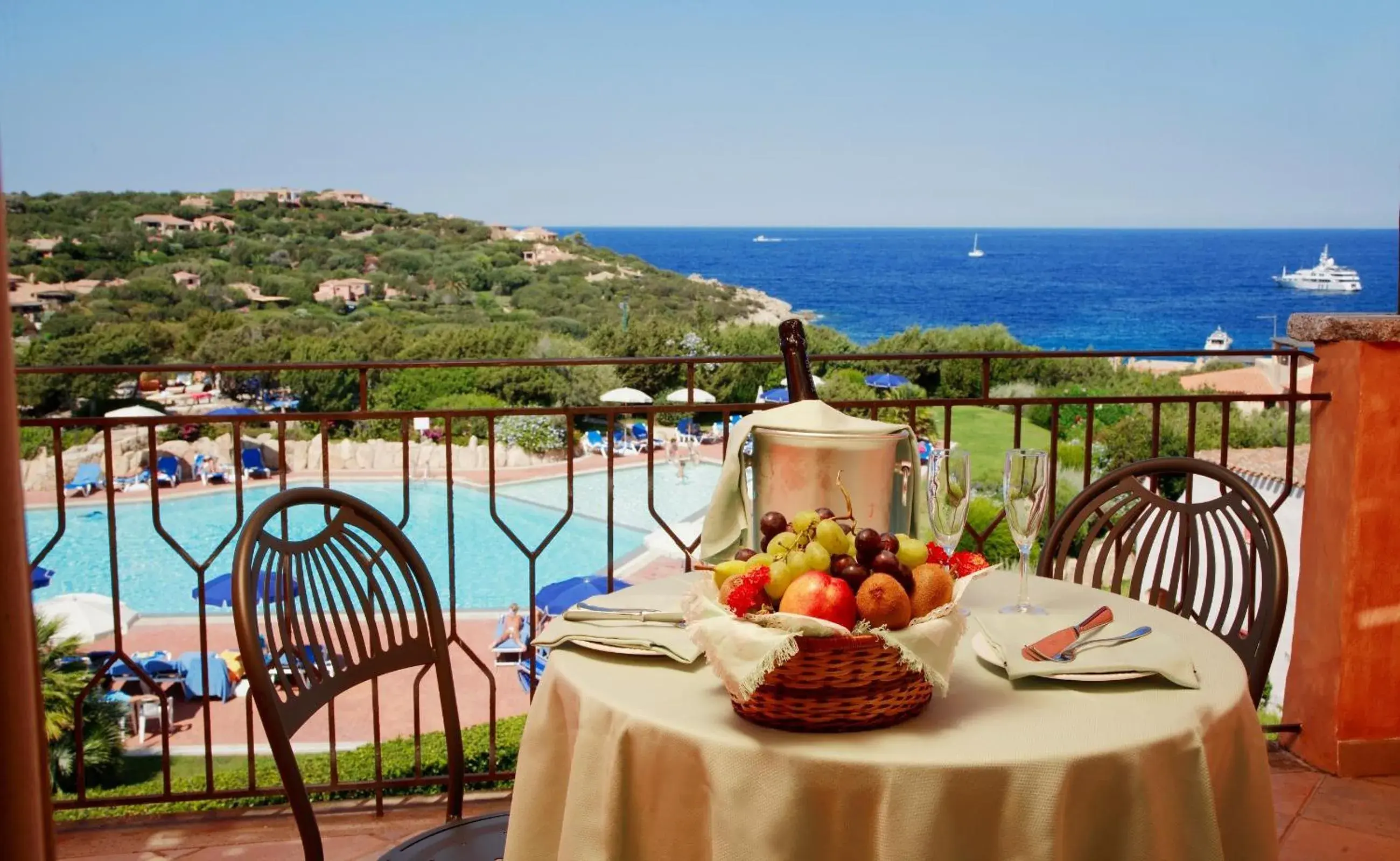 View (from property/room), Pool View in Grand Hotel In Porto Cervo