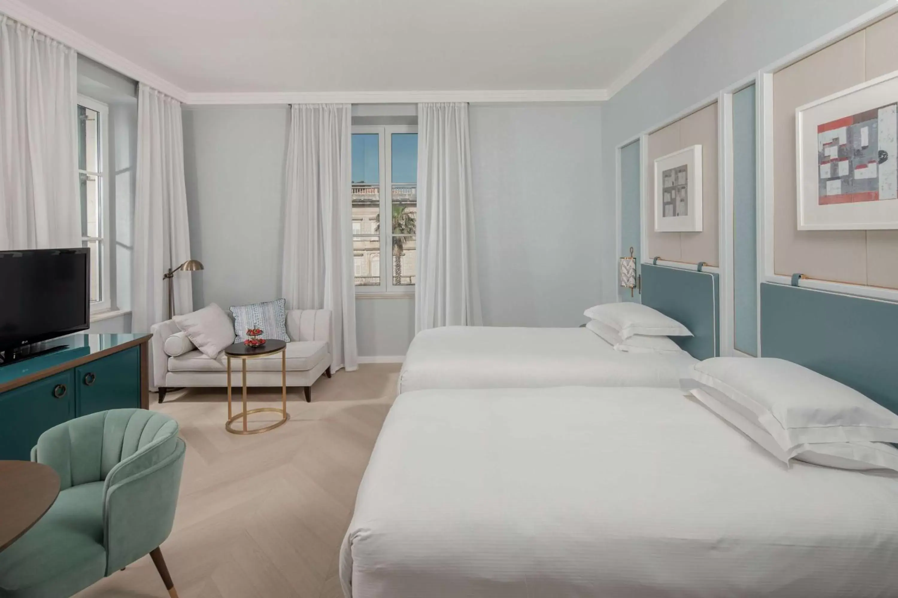 Living room, Bed in Hilton Imperial Dubrovnik Living room, Bed in Hilton Imperial Dubrovnik