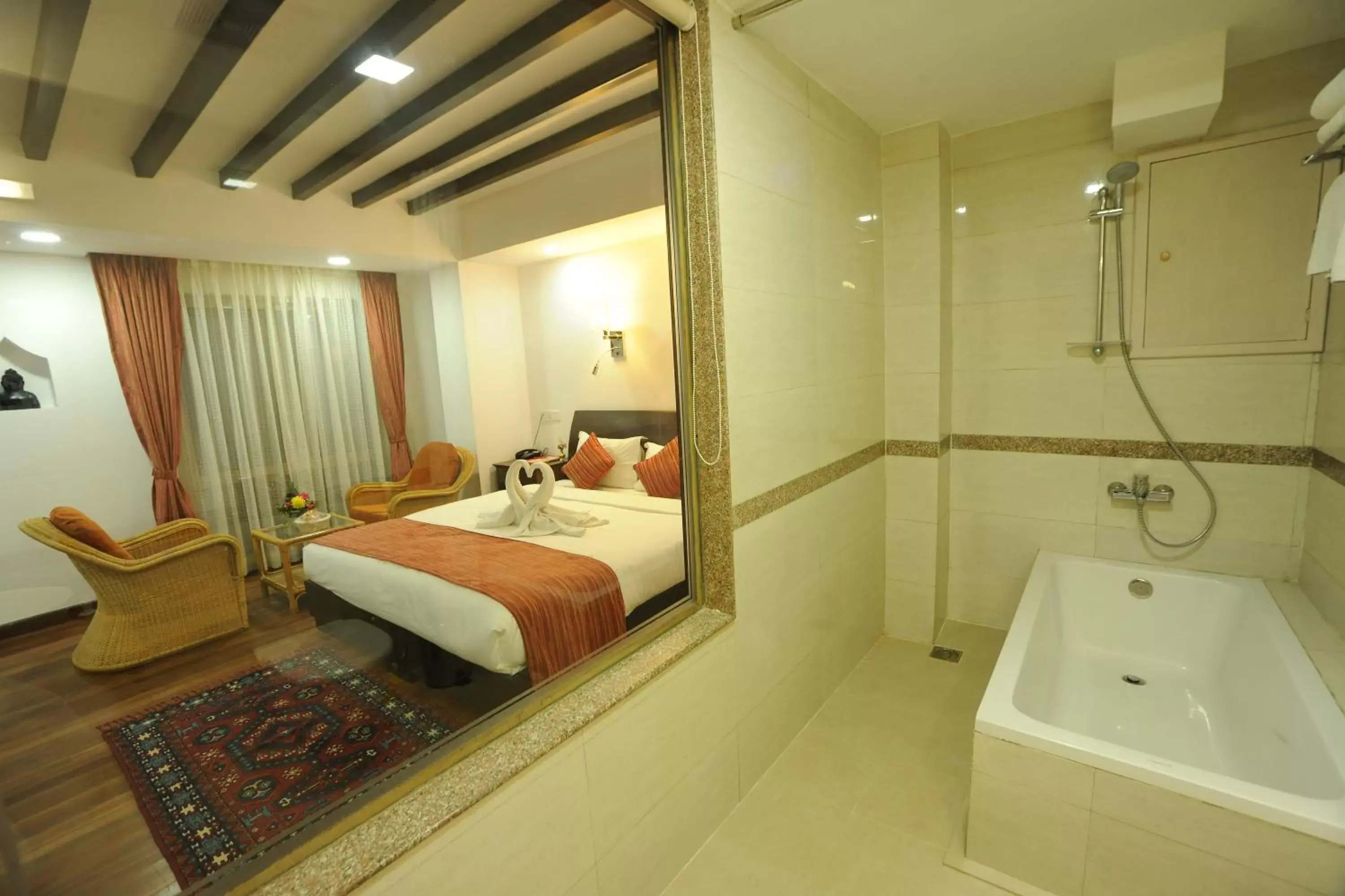 Bed in Apsara Boutique Hotel