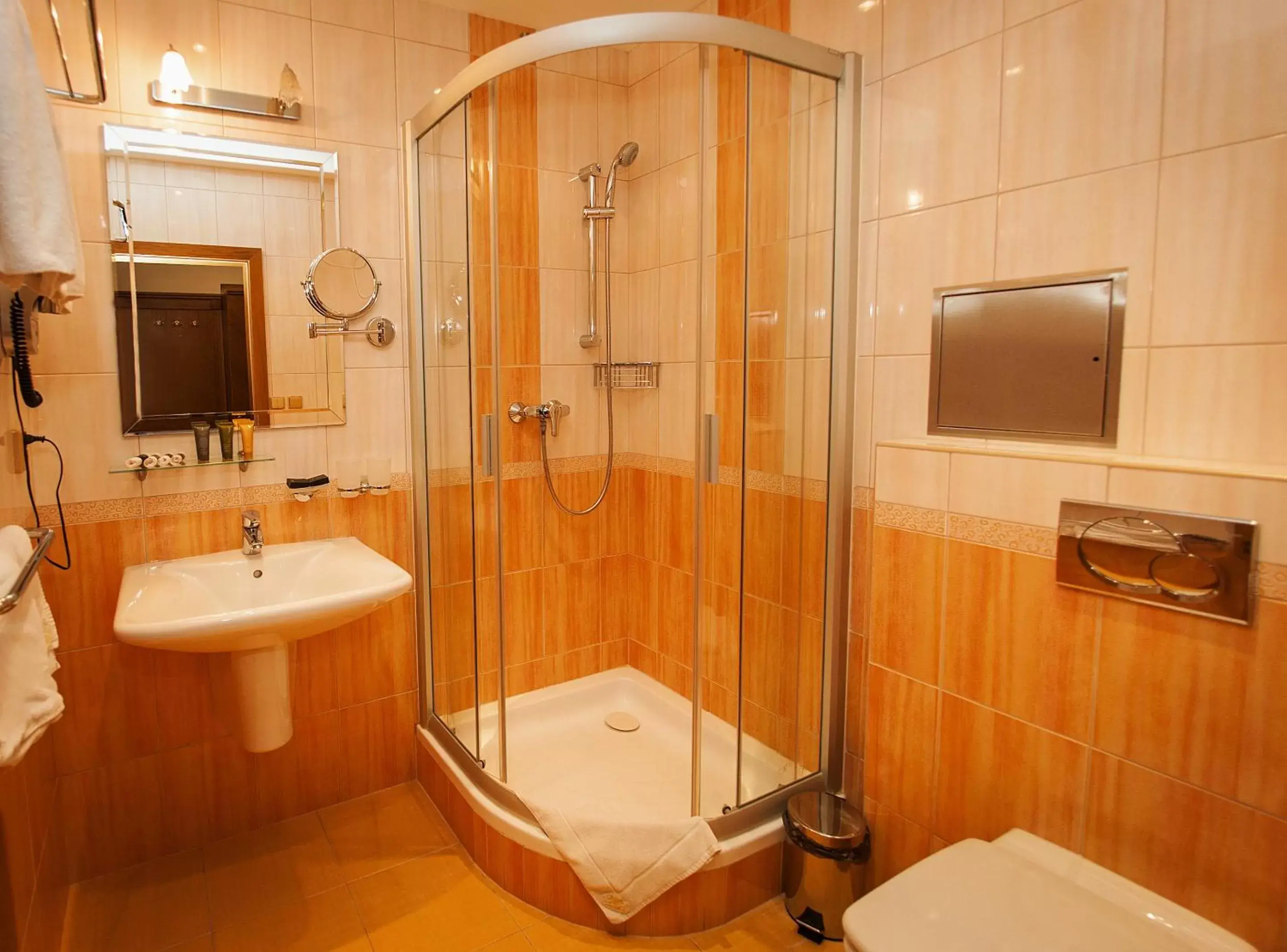 Shower, Bathroom in Hotel Askania
