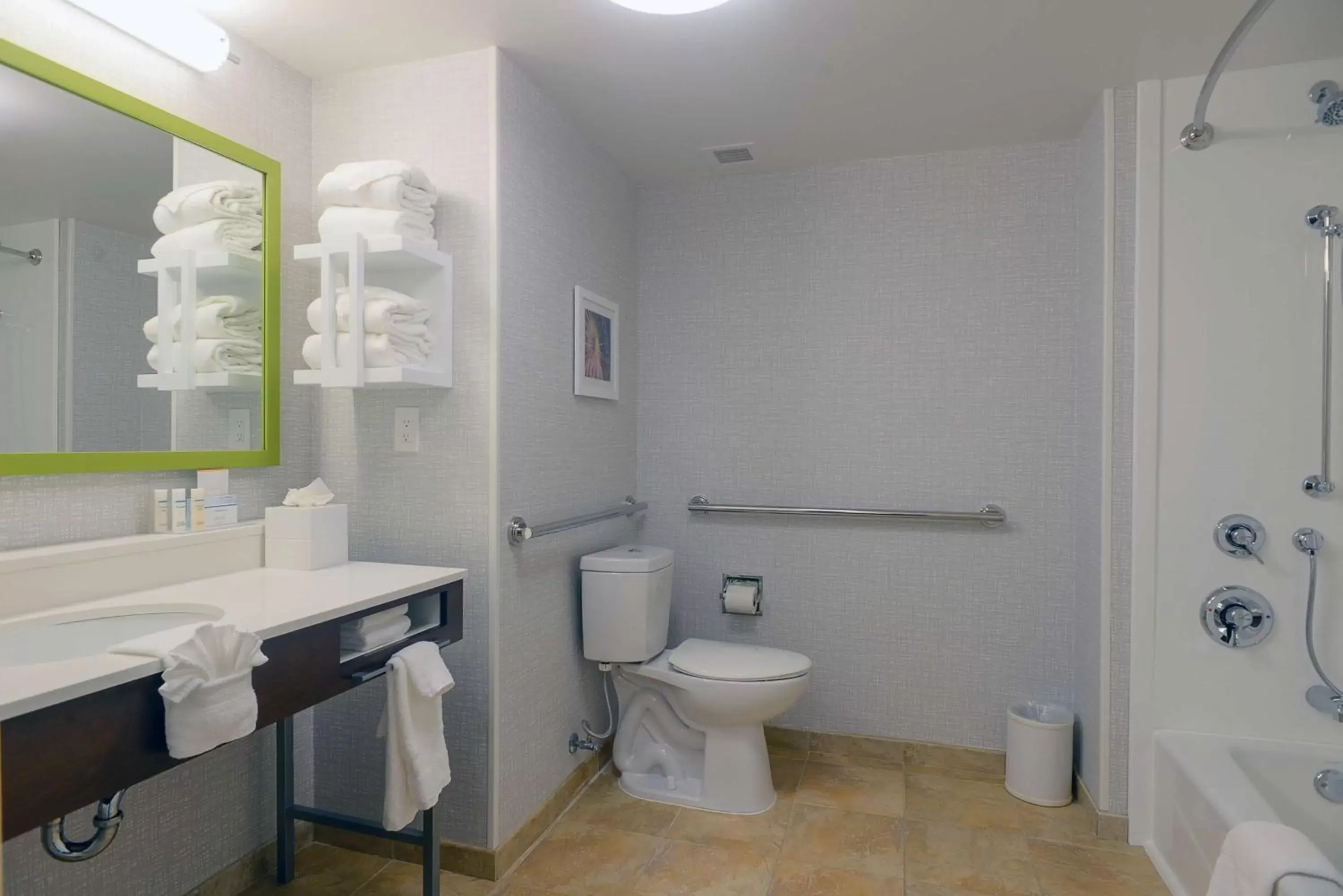 Bathroom in Hampton Inn & Suites Atlanta-Six Flags Bathroom in Hampton Inn & Suites Atlanta-Six Flags