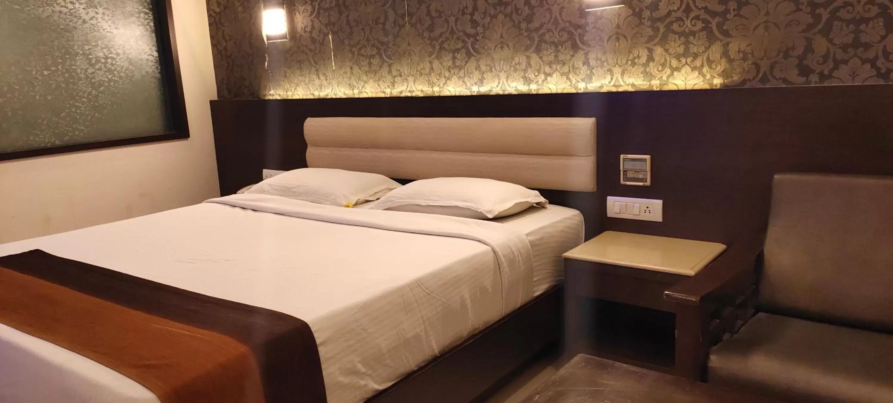 Bed in Hotel Deepam