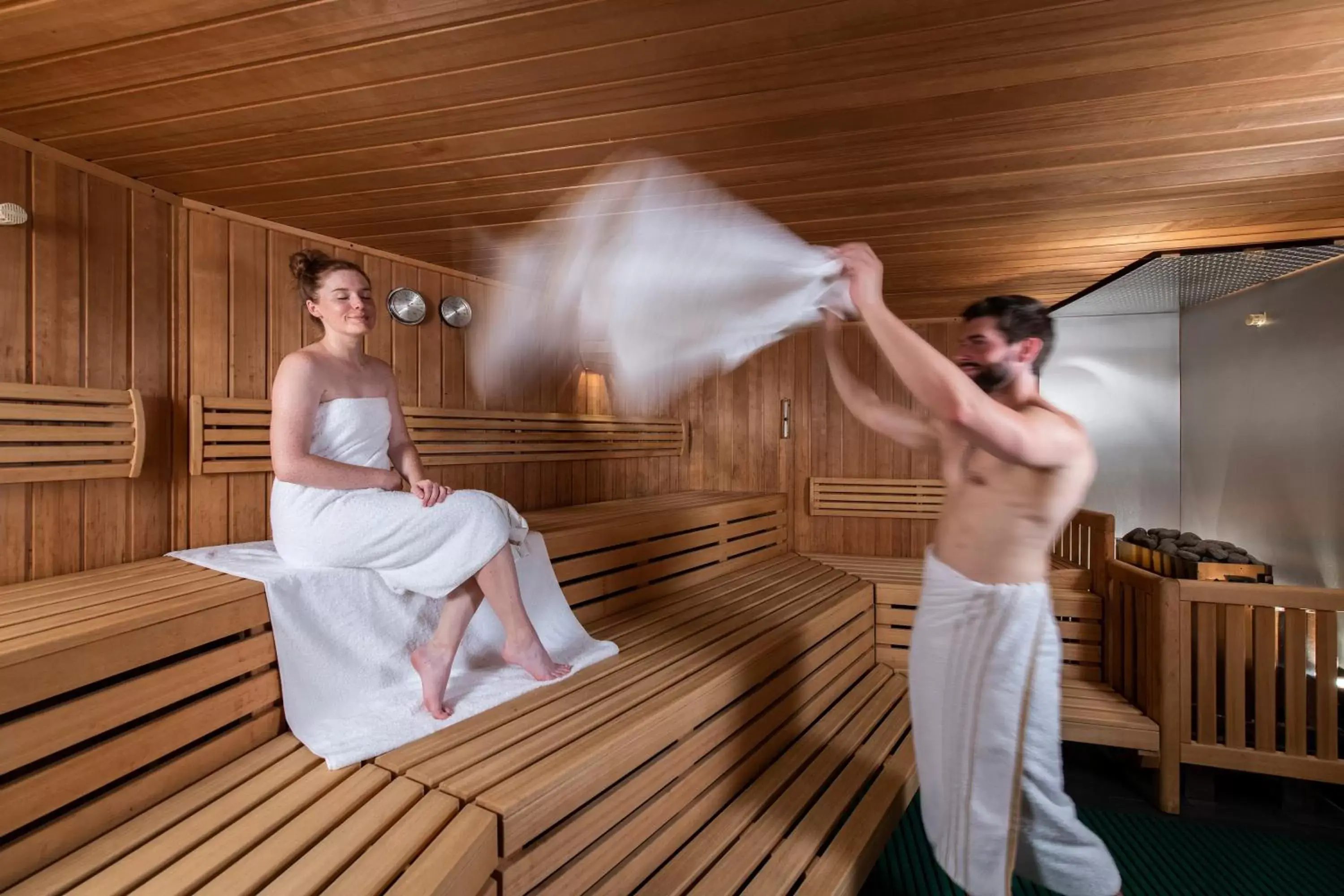 Sauna, Guests in Hotel Sonnenhof Lam