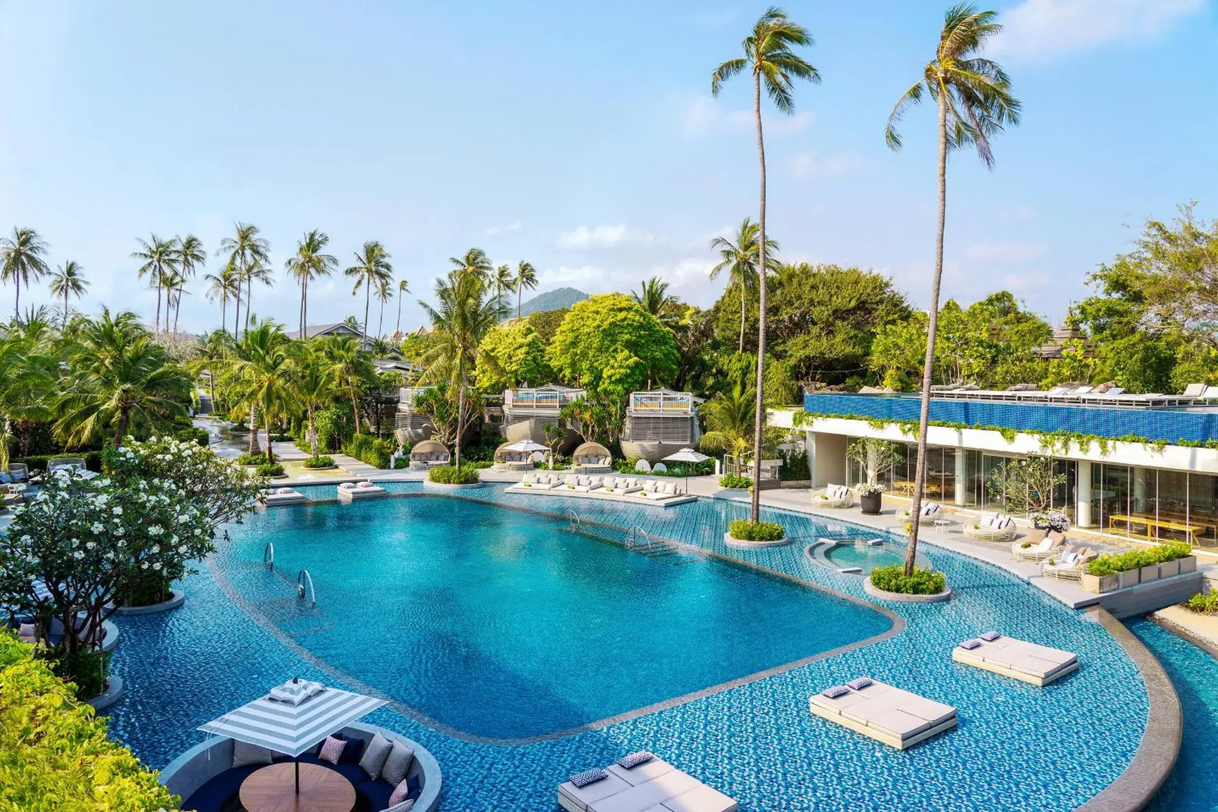 Bird's eye view, Swimming Pool in Melia Koh Samui - SHA Extra Plus