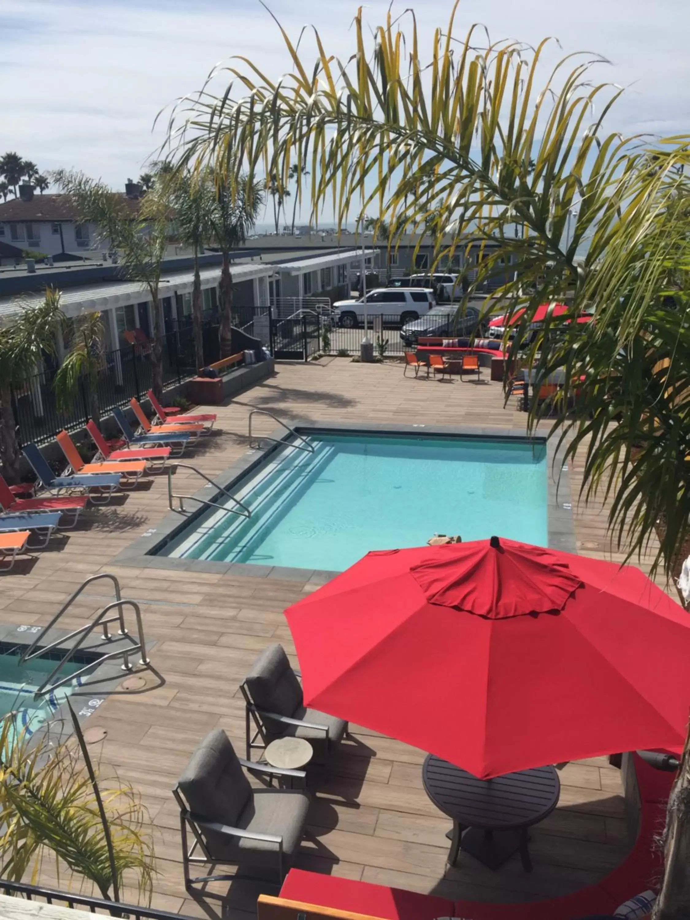 Patio, Swimming Pool in Beach Street Inn and Suites