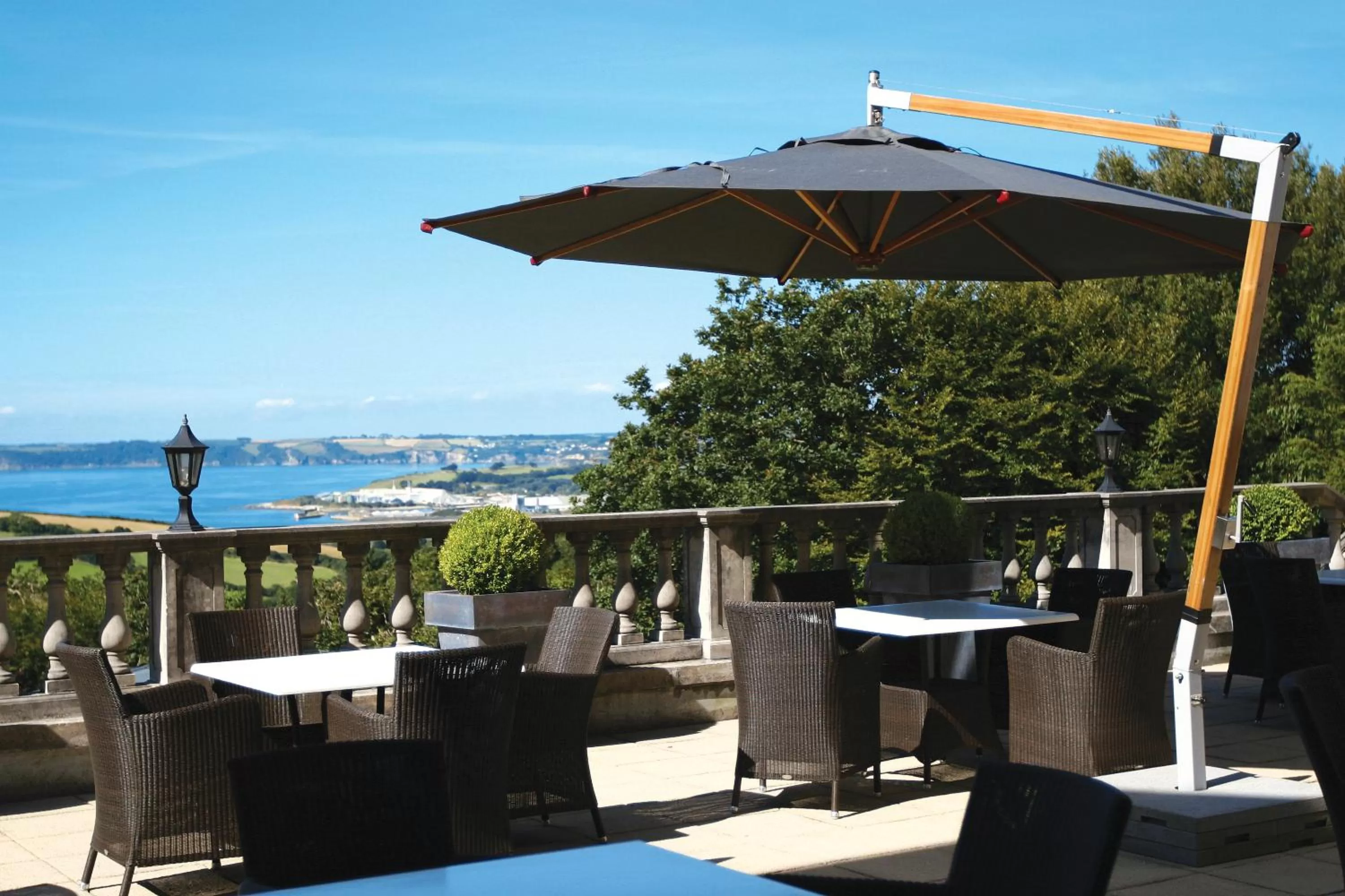 Patio in Trenython Manor Resort