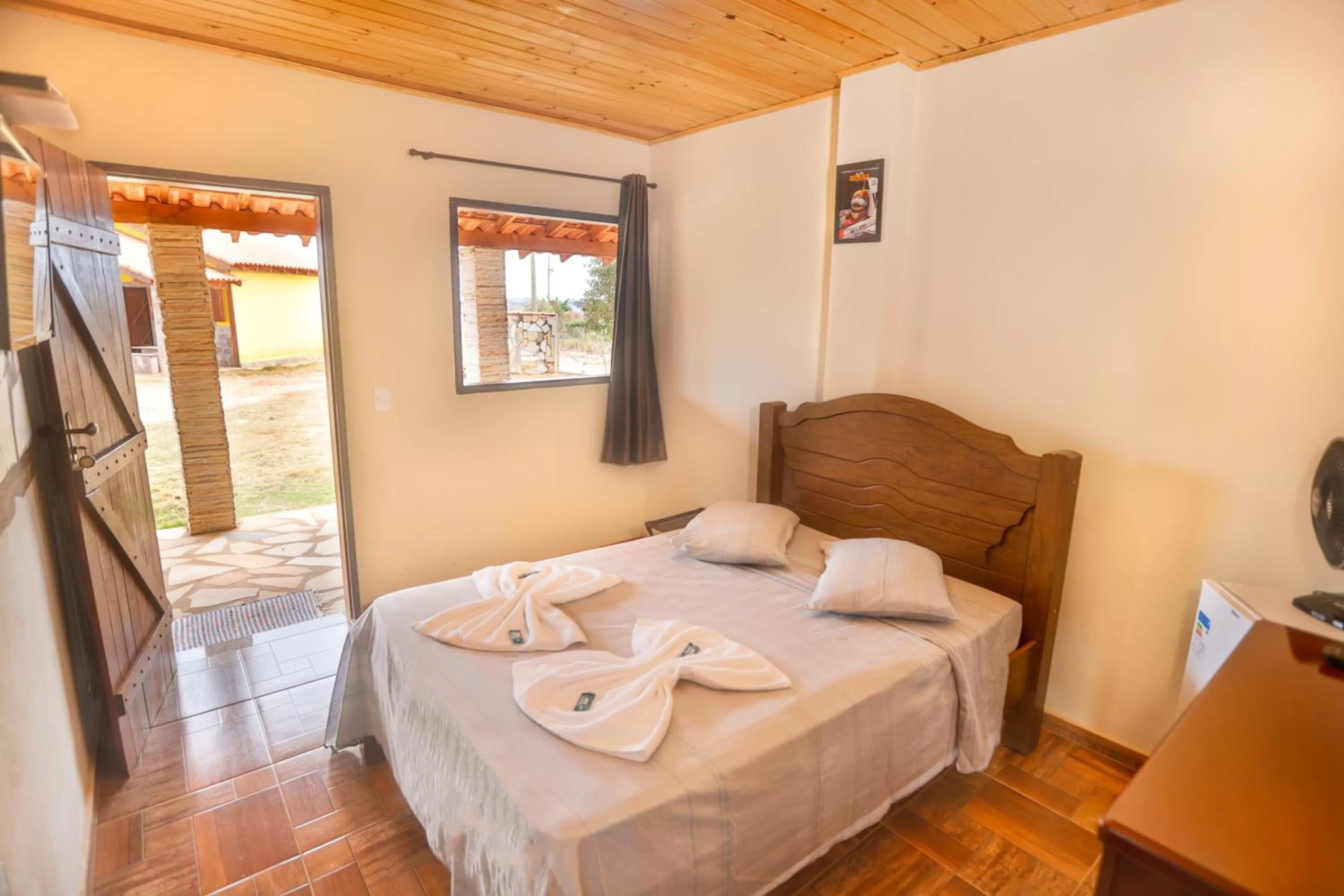 Bed in Pousada e Chales Por do Sol
