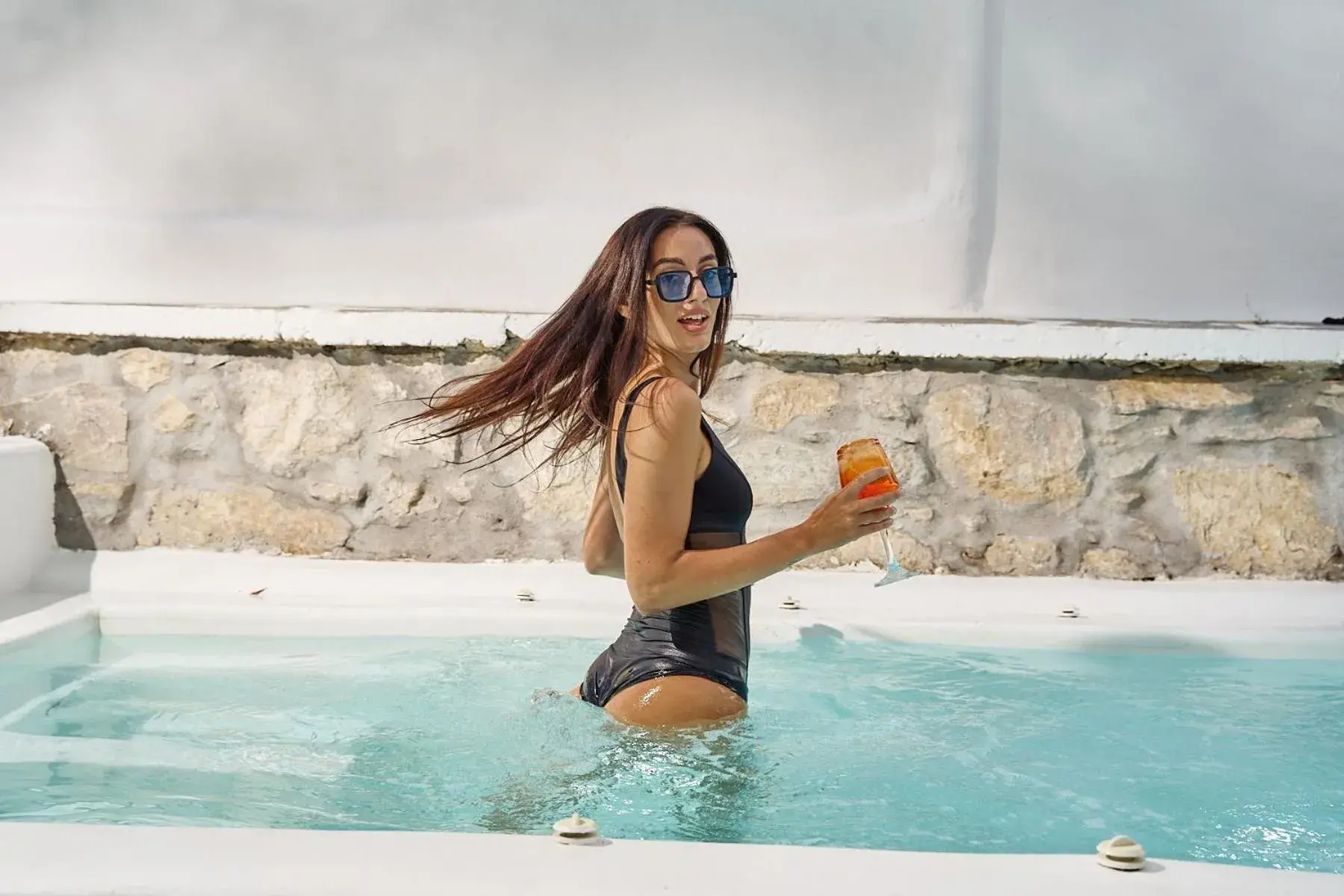 People, Swimming Pool in Paolas own Boutique Hotel