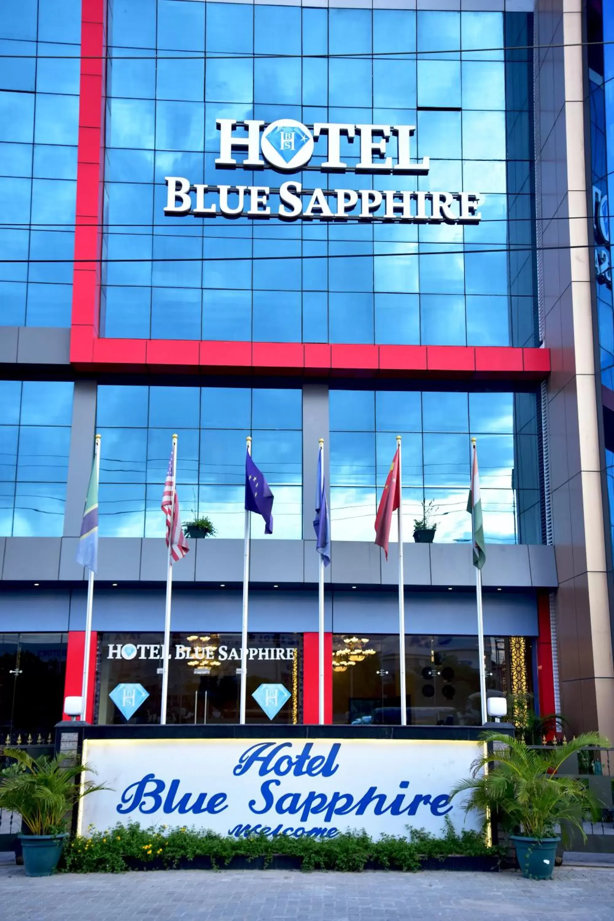 Property building, Property Logo/Sign in Hotel Blue Sapphire