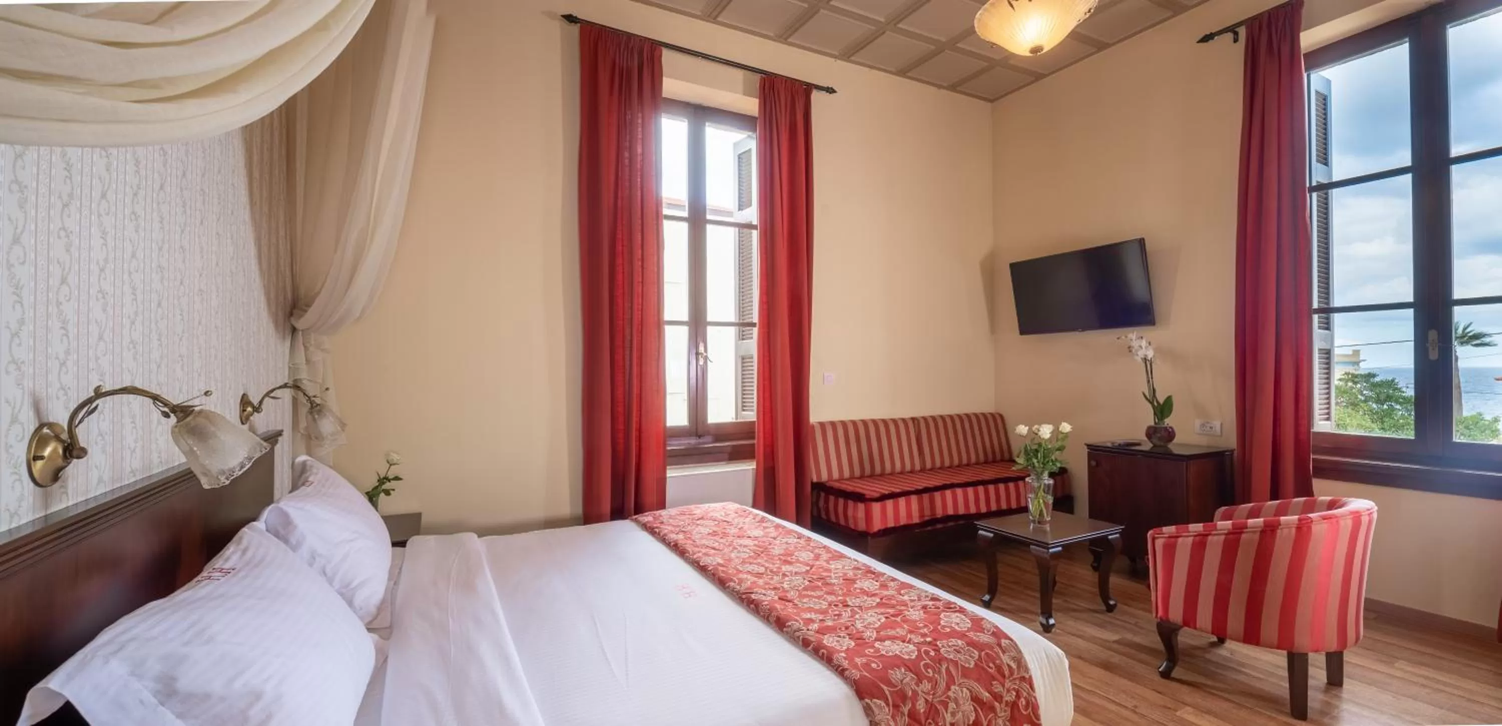 Premium Double or Twin Room with Sea View in Halepa Hotel