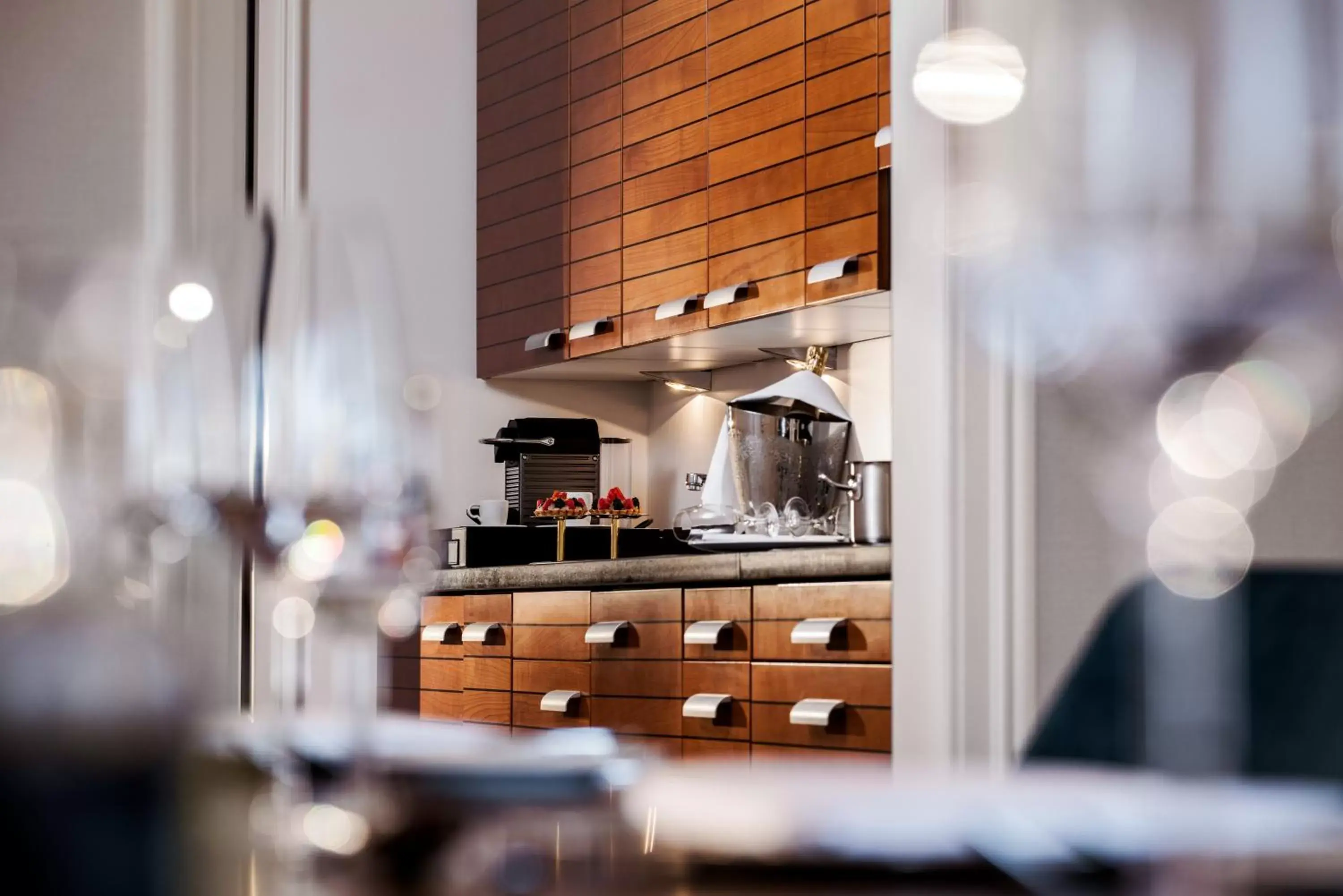Kitchen or kitchenette in Maison Messmer - ein Mitglied der Hommage Luxury Hotels Collection