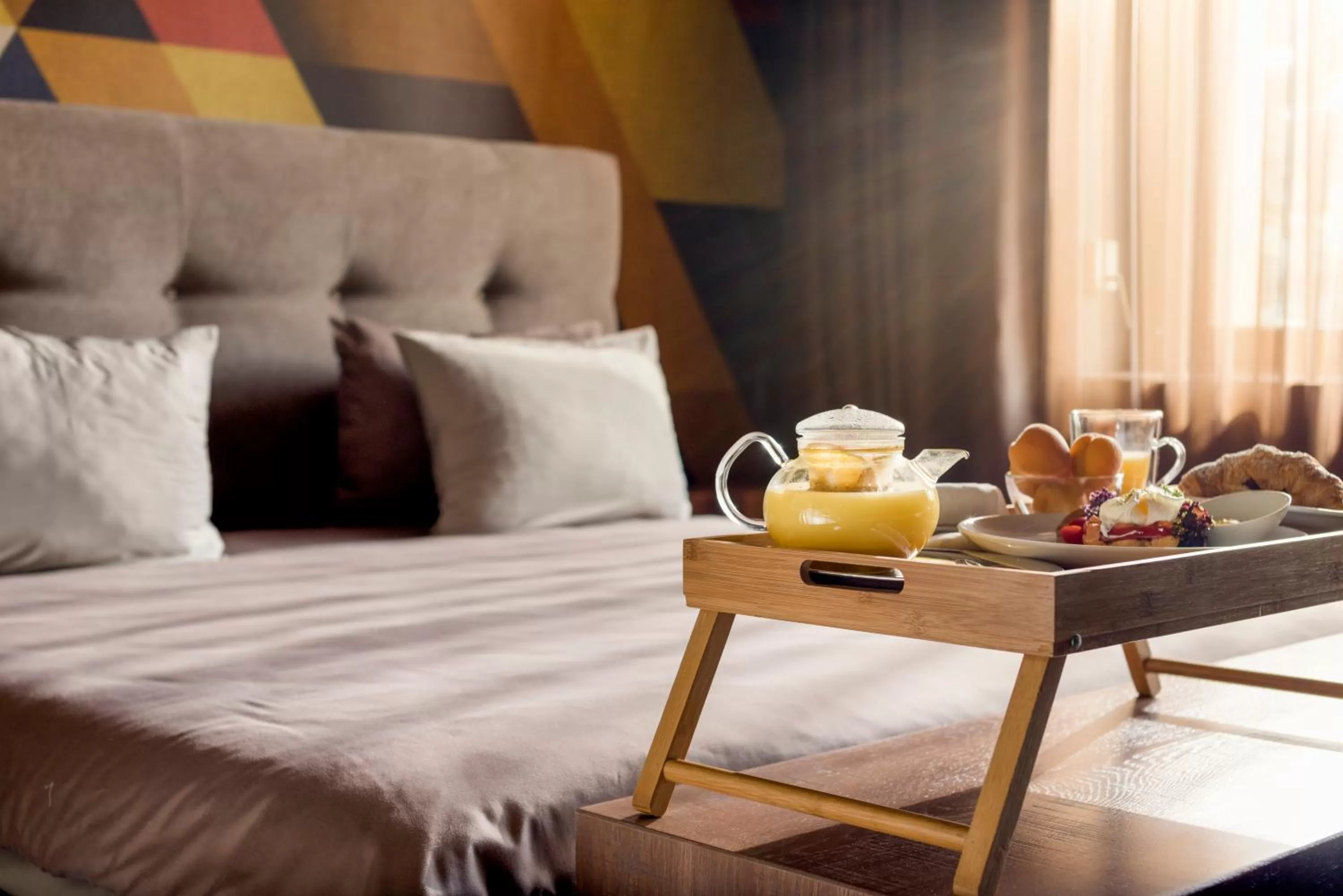 Coffee/tea facilities, Bed in Jolly Alon Hotel & Business Center