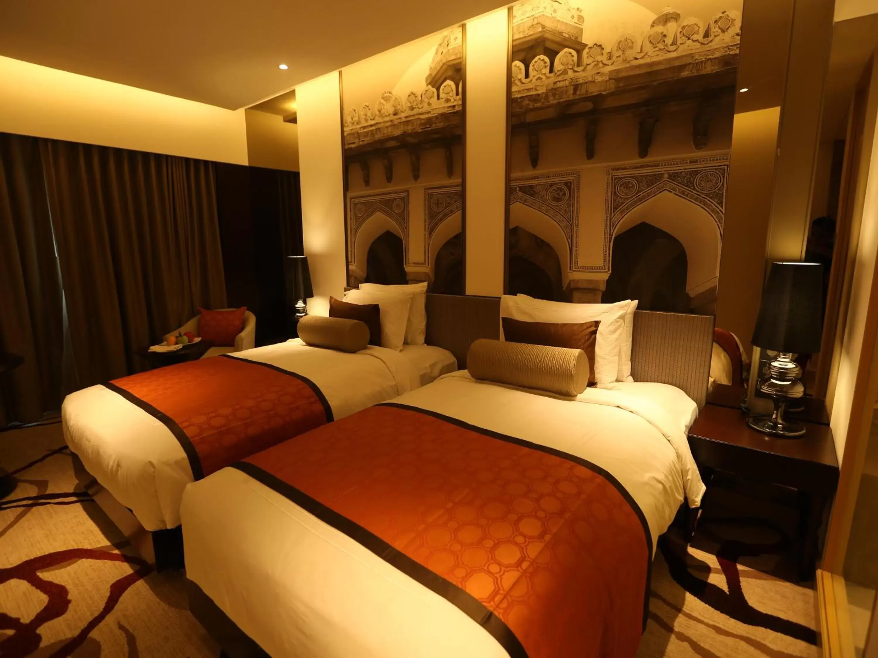 Bed in Pride Plaza Hotel, Aerocity New Delhi