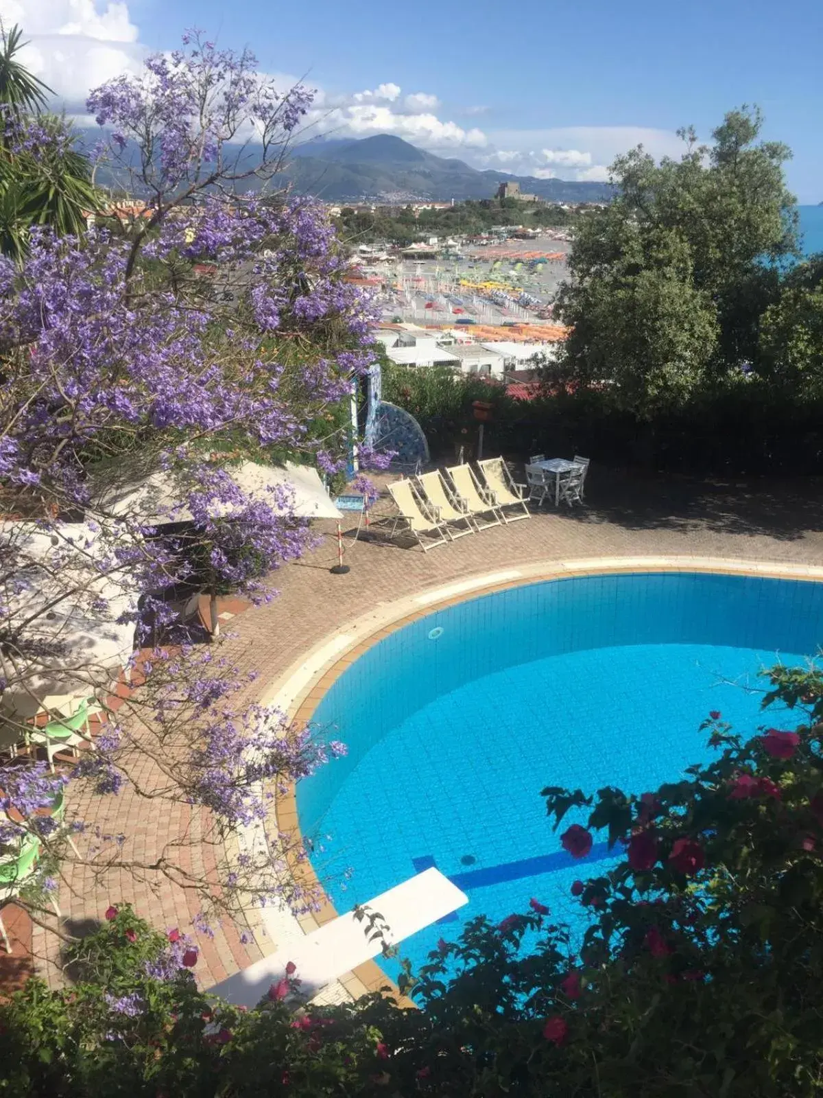 Balcony/Terrace, Pool View in Grand Hotel De Rose