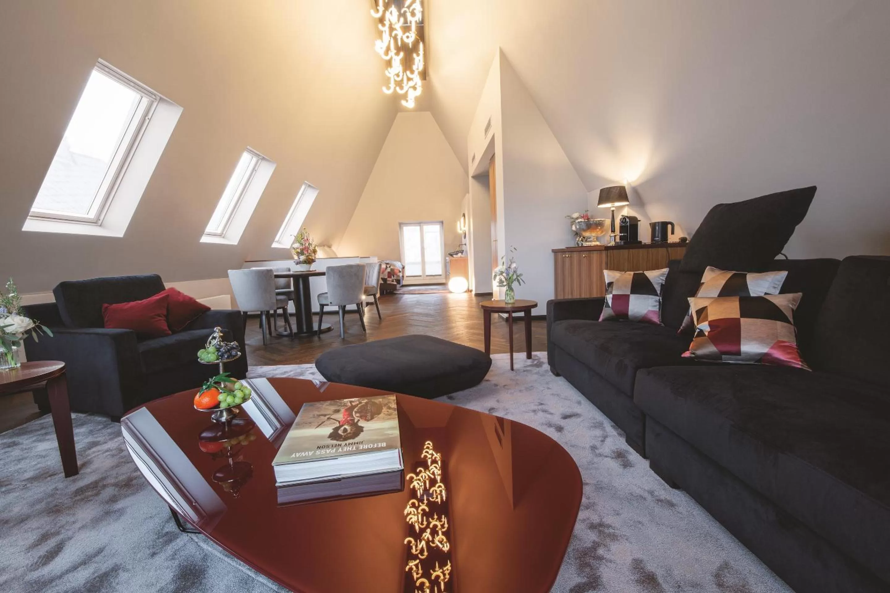 Seating area in Prevôt Restaurant & Hotel