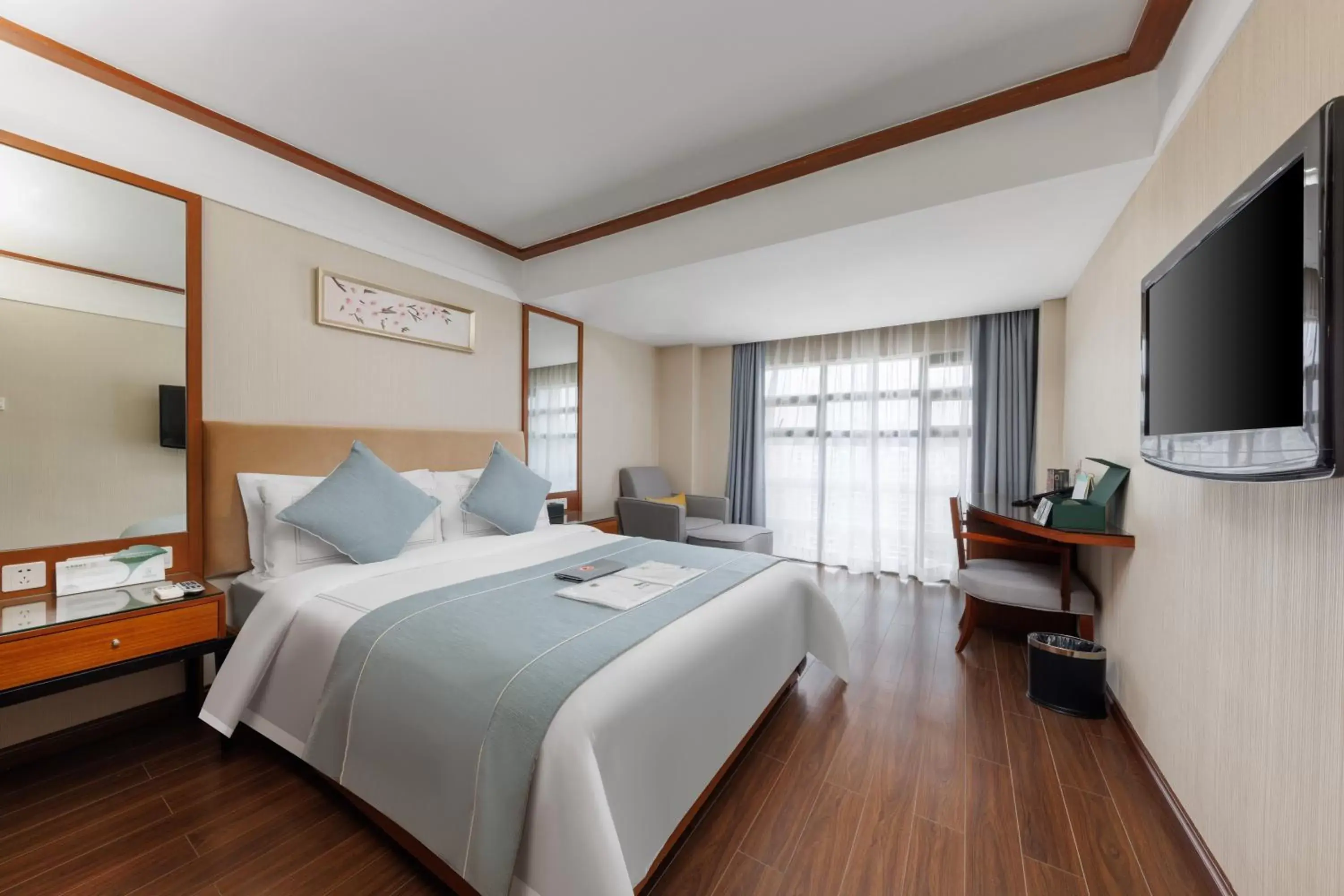 Bedroom, Bed in Sunflower Hotel &Residence, Futian Port Branch Bedroom, Bed in Sunflower Hotel &Residence, Futian Port Branch