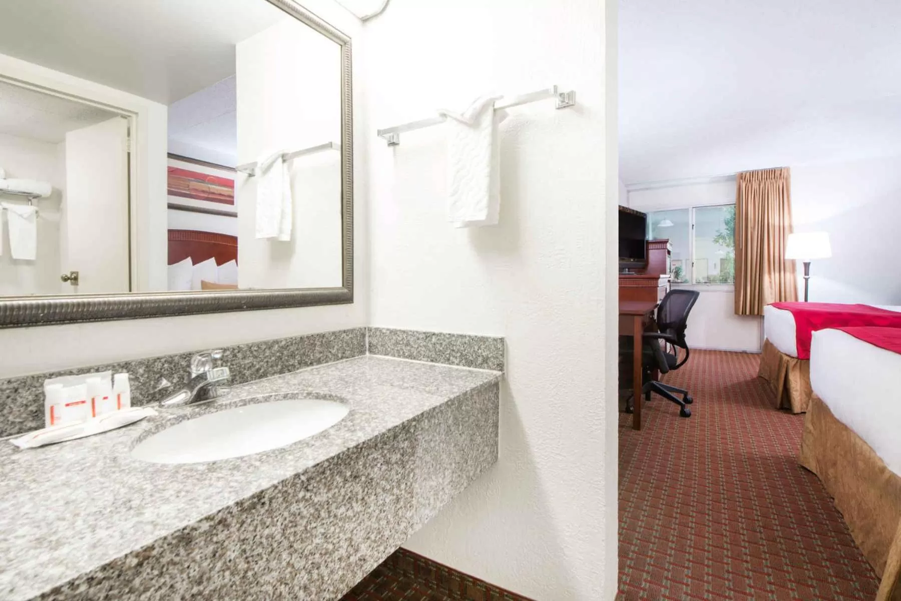 View (from property/room), Bed in Ramada by Wyndham Enid