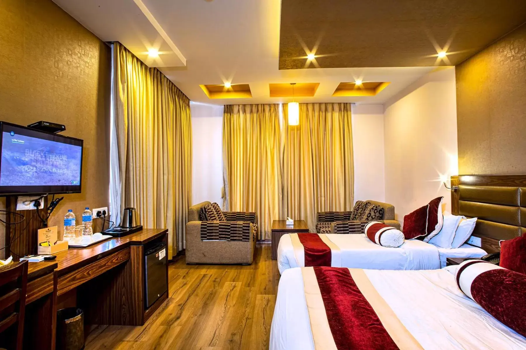 Bedroom, TV/Entertainment Center in The Address Kathmandu Hotel