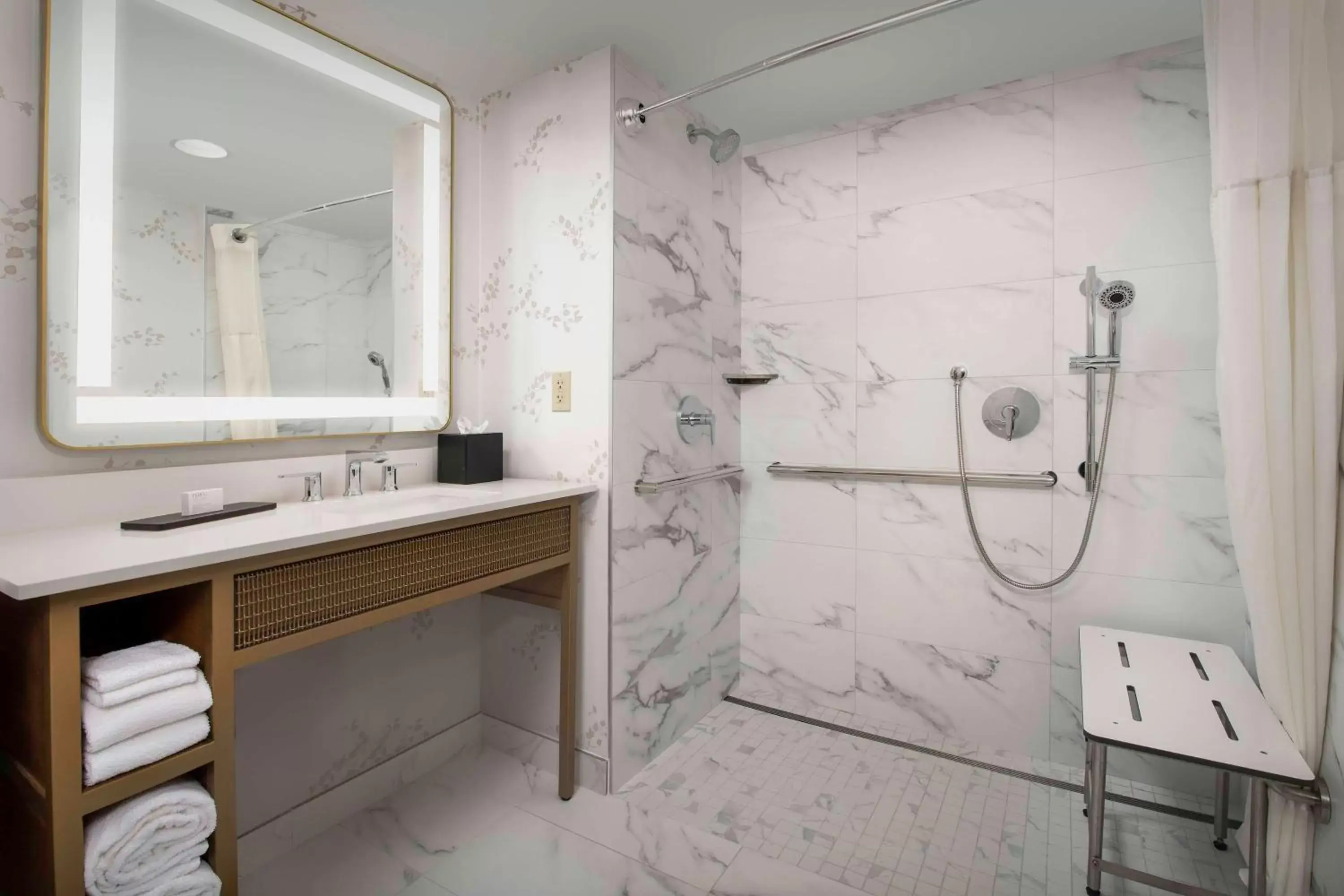 Bathroom in Embassy Suites by Hilton Dulles North Loudoun Bathroom in Embassy Suites by Hilton Dulles North Loudoun