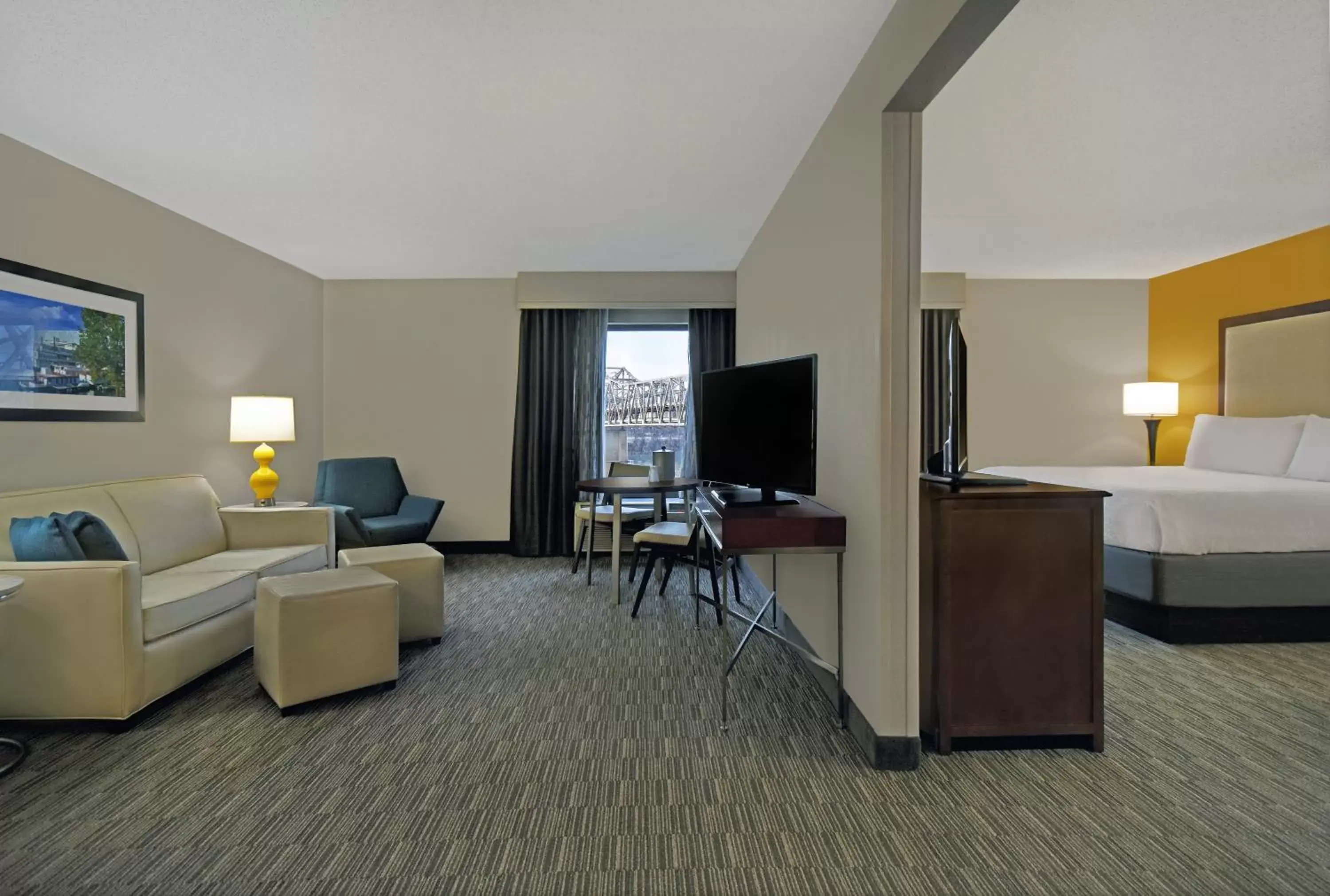 Photo of the whole room, Seating Area in Holiday Inn Express & Suites Cincinnati Riverfront, an IHG Hotel