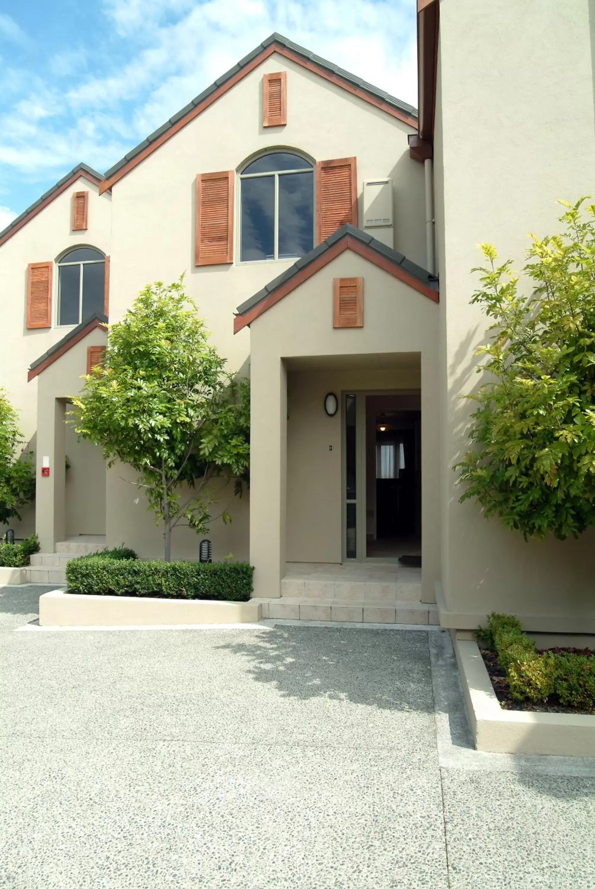 Facade/entrance, Property Building in Voyager Apartments Taupo