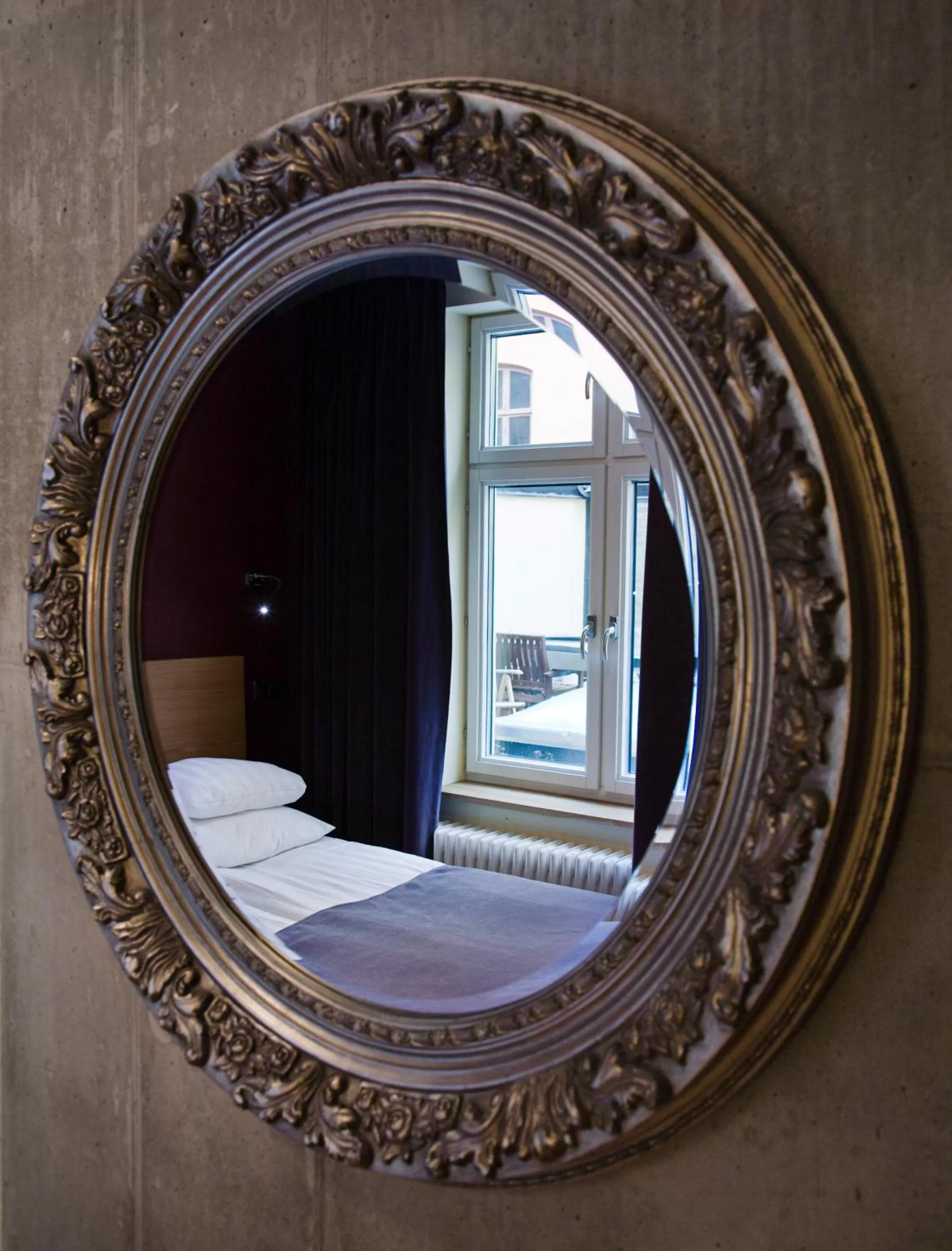 Decorative detail, Bed in Rex Hotel