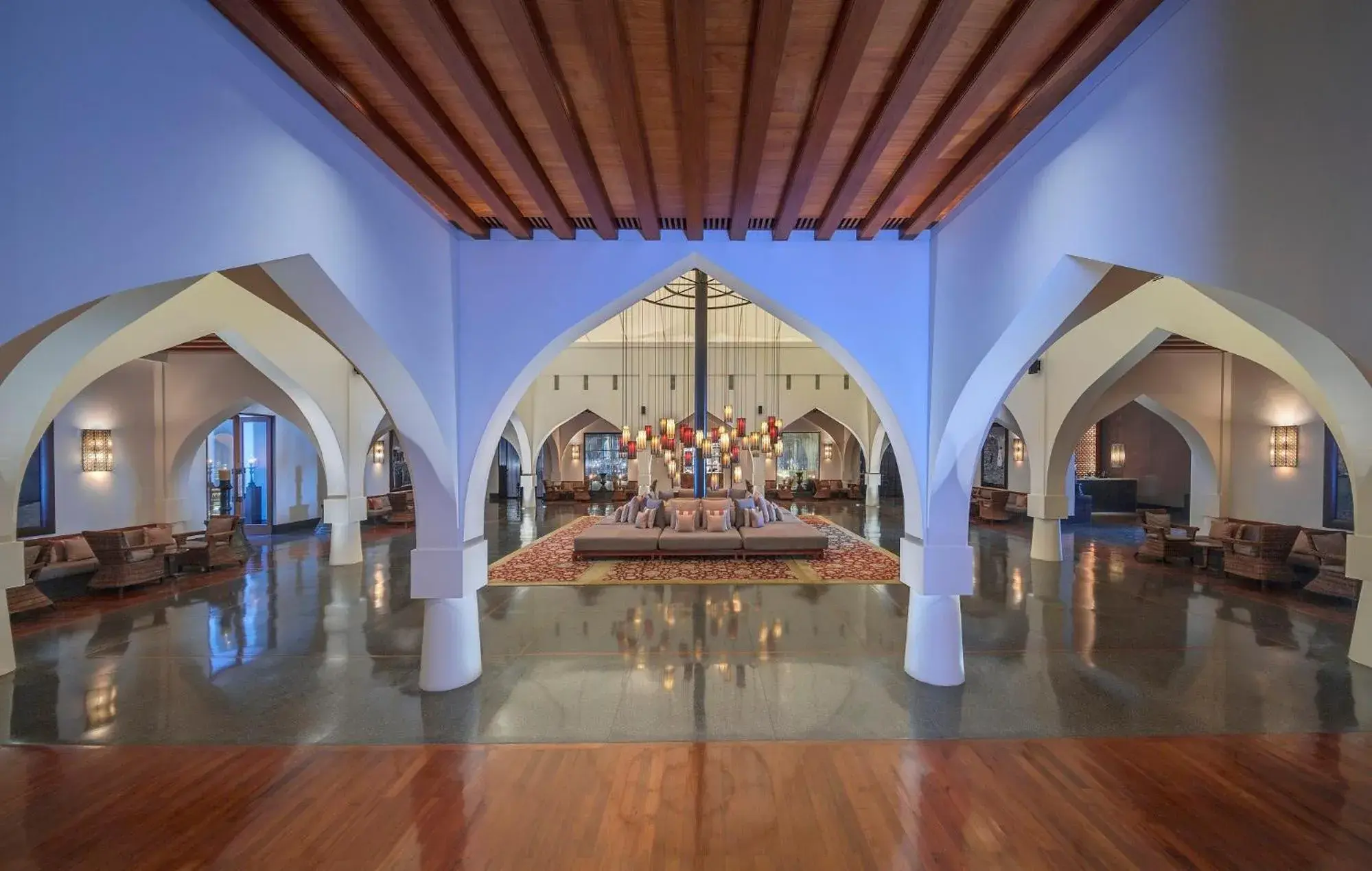 Lobby or reception in The Chedi Muscat Lobby or reception in The Chedi Muscat