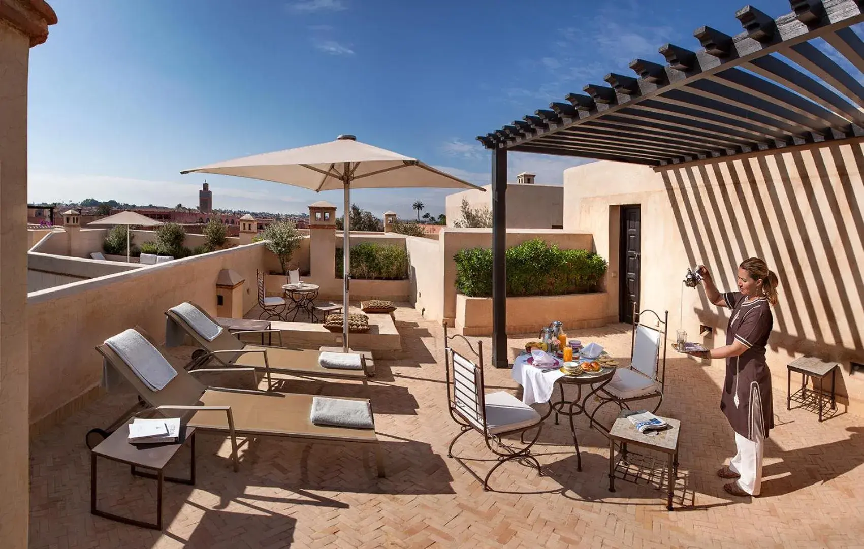 Balcony/Terrace, Restaurant/Places to Eat in La Villa Des Orangers