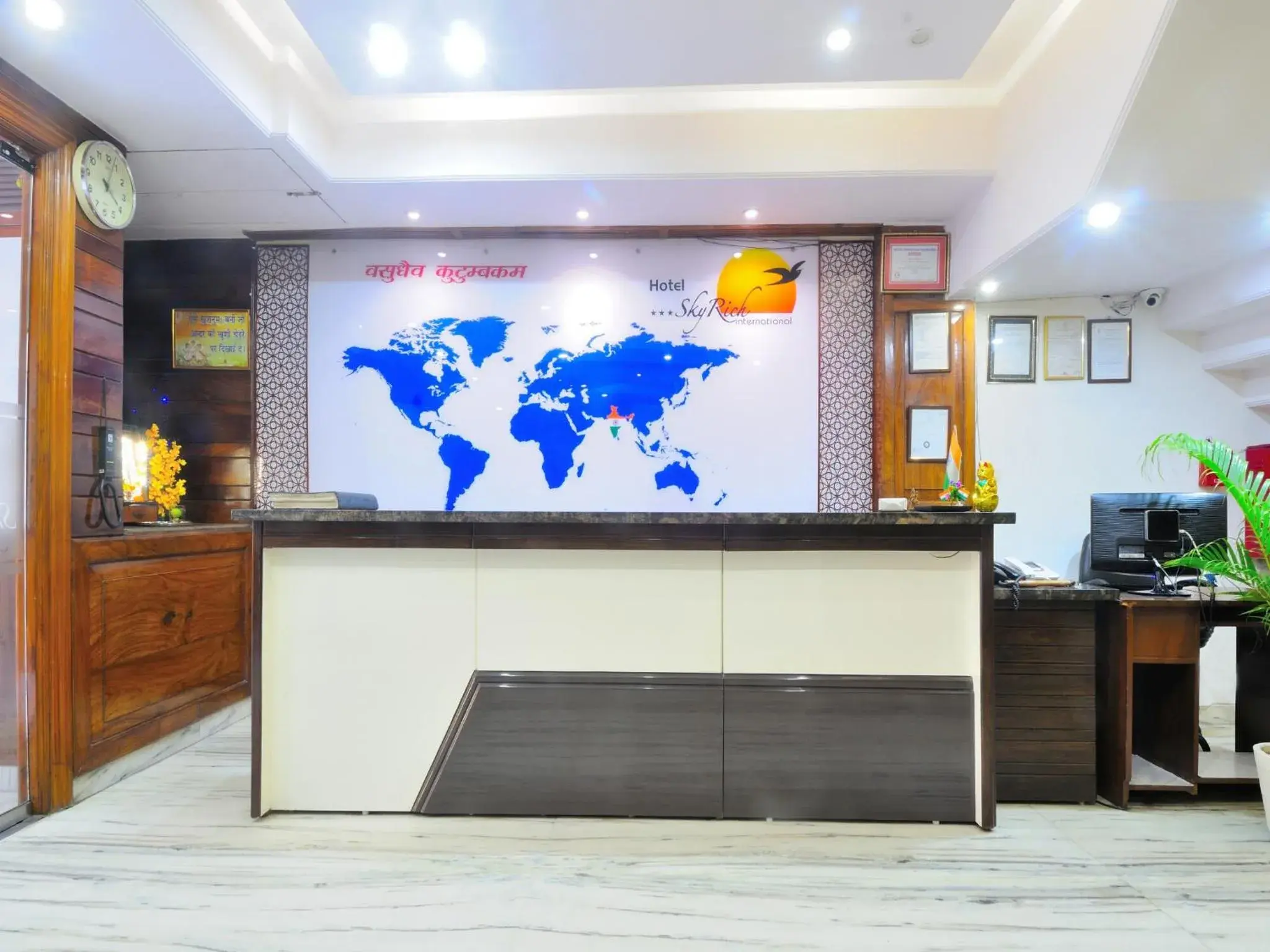 Lobby or reception in Hotel Sky Rich International -Near to Famous Karol Bagh Market & Metro Station Lobby or reception in Hotel Sky Rich International -Near to Famous Karol Bagh Market & Metro Station