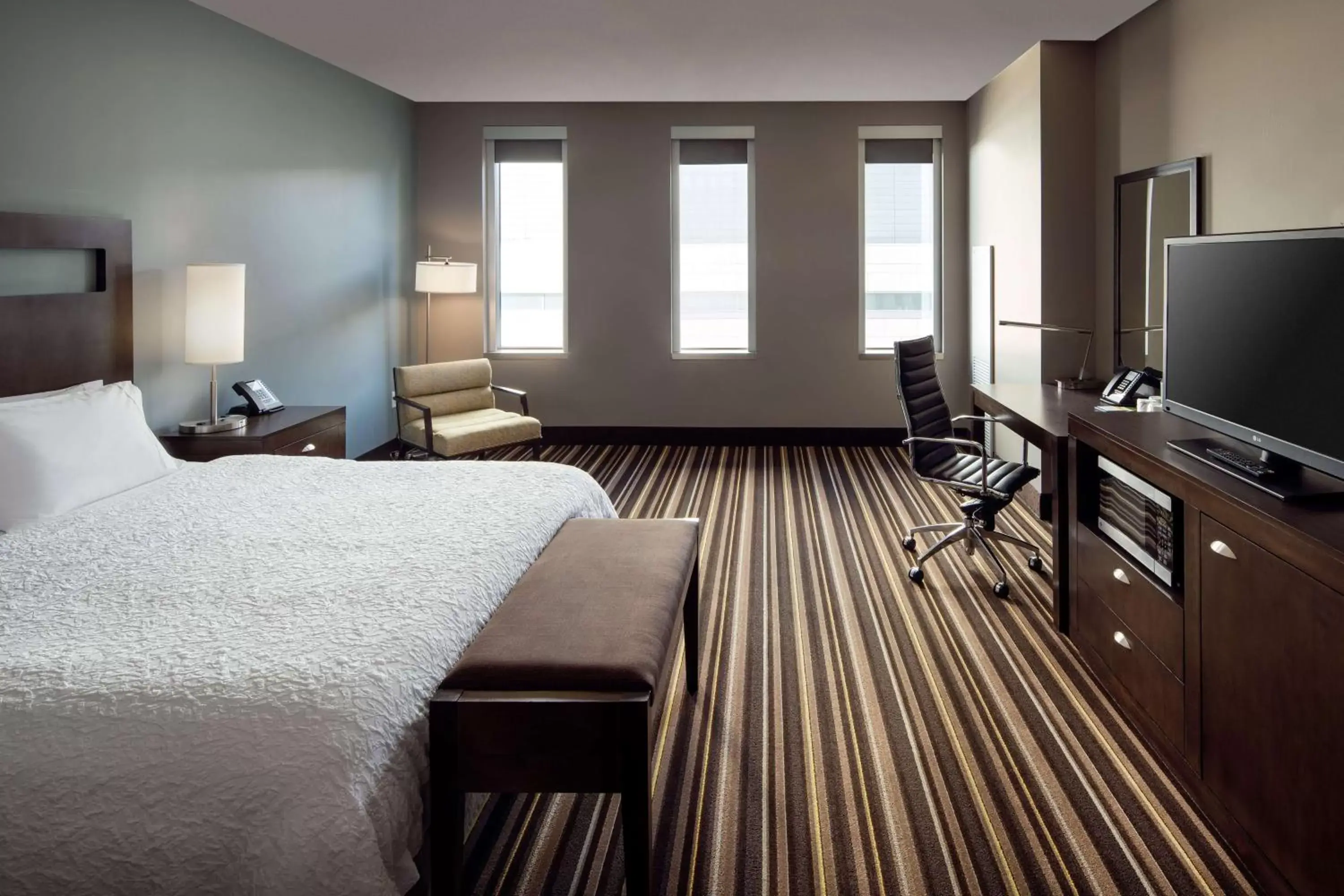 Bedroom, TV/Entertainment Center in Hampton Inn & Suites Denver Downtown Convention Center