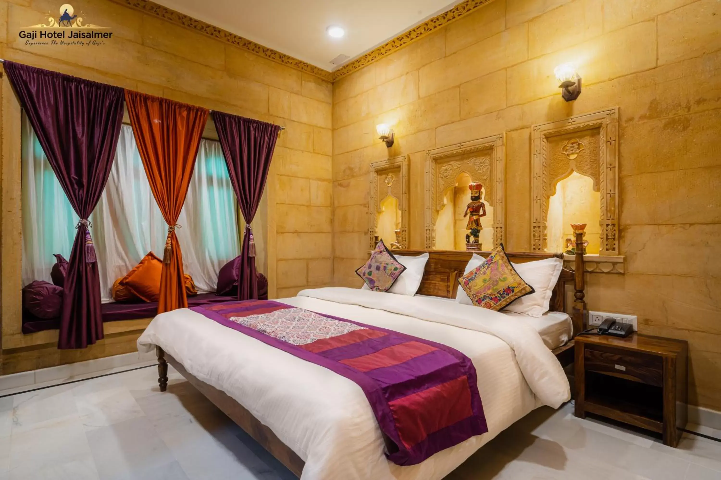 Bedroom, Bed in Gaji Hotel Jaisalmer