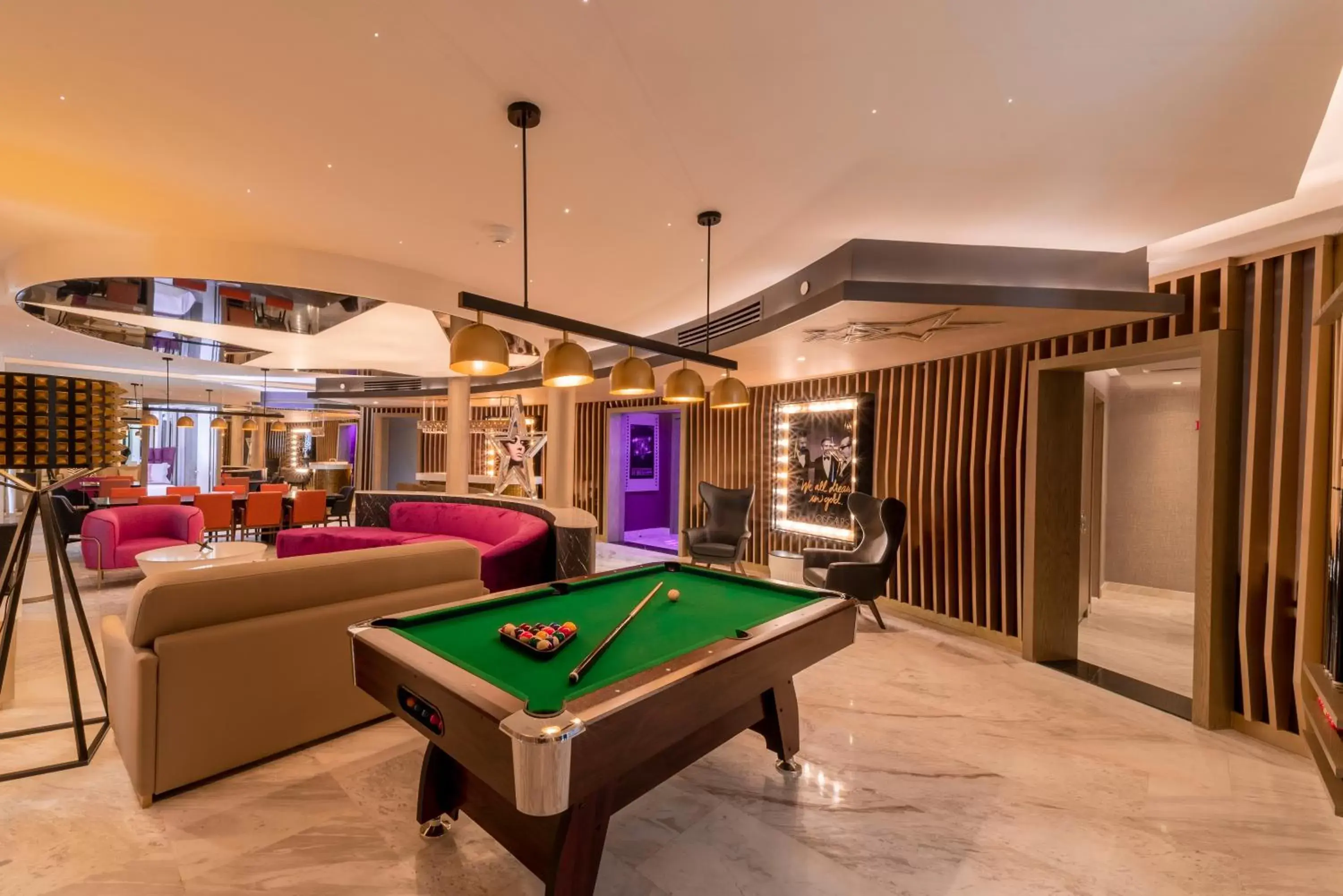 Living room, Billiards in Planet Hollywood Cancun, An Autograph Collection All-Inclusive Resort