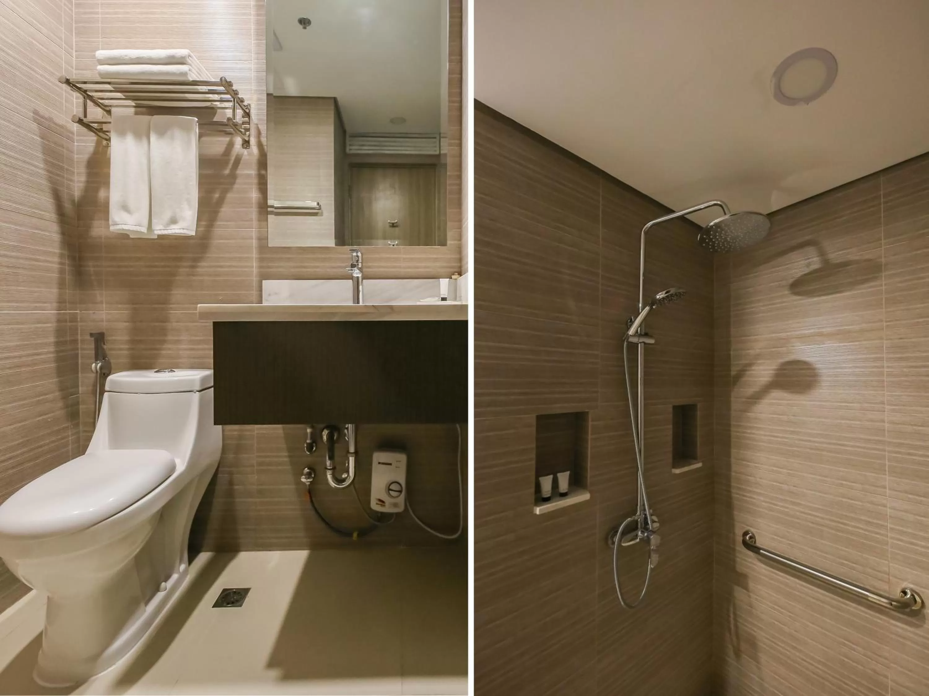 Bathroom in Capital O 804 The Residences at Bonifacio Civic Center